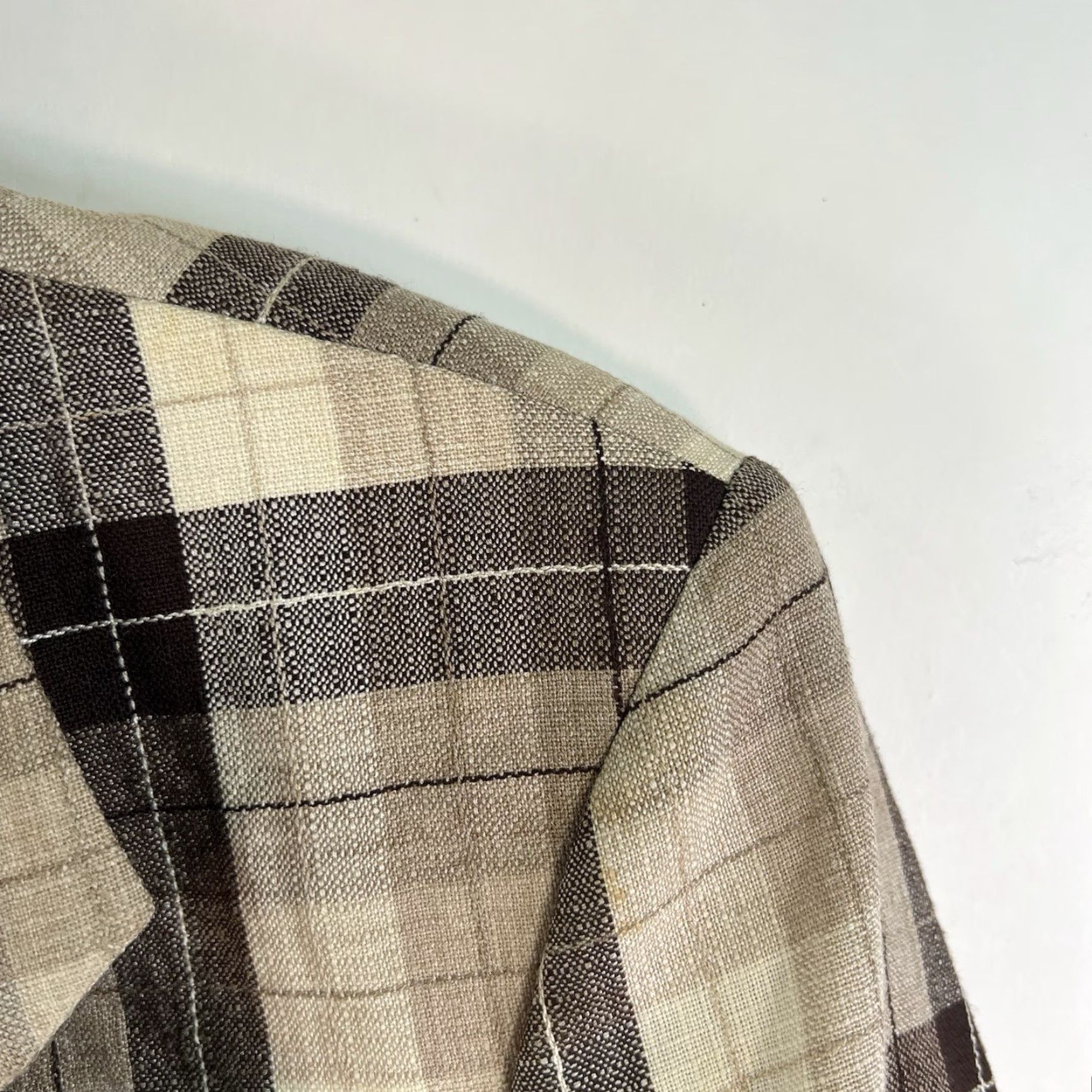Vintage VINTAGE Philadelphia Plaid Sport Jacket Notch Lapel 2-Button Single-Breasted 42R Brown Mens Jacket Size US XS / EU 42 / 0 - 2 Thumbnail