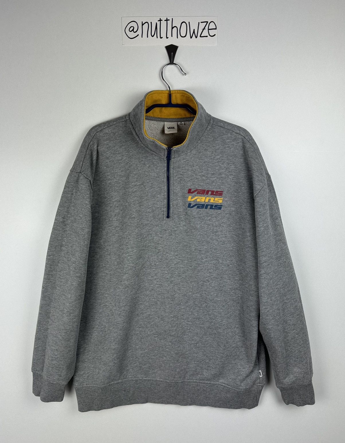 Vans Essential Vans Quarter Zip Heather Grey Mens Pullover Jumper Size US S / EU 44-46 / 1 - 1 Thumbnail