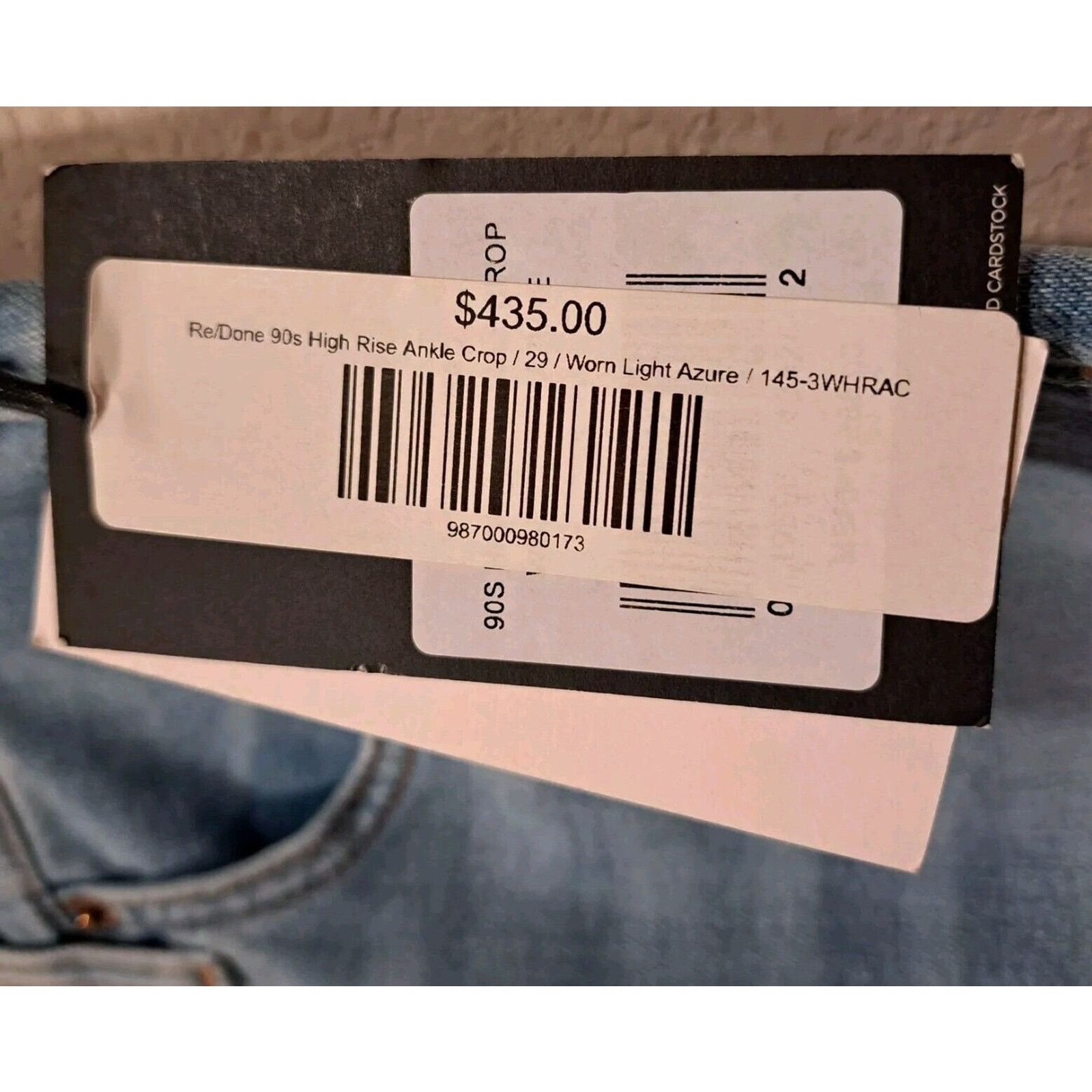 RE/DONE RE/DONE 90s High Rise Ankle Crop Denim Jeans Size 29 - NWT Size 29" - 5 Thumbnail