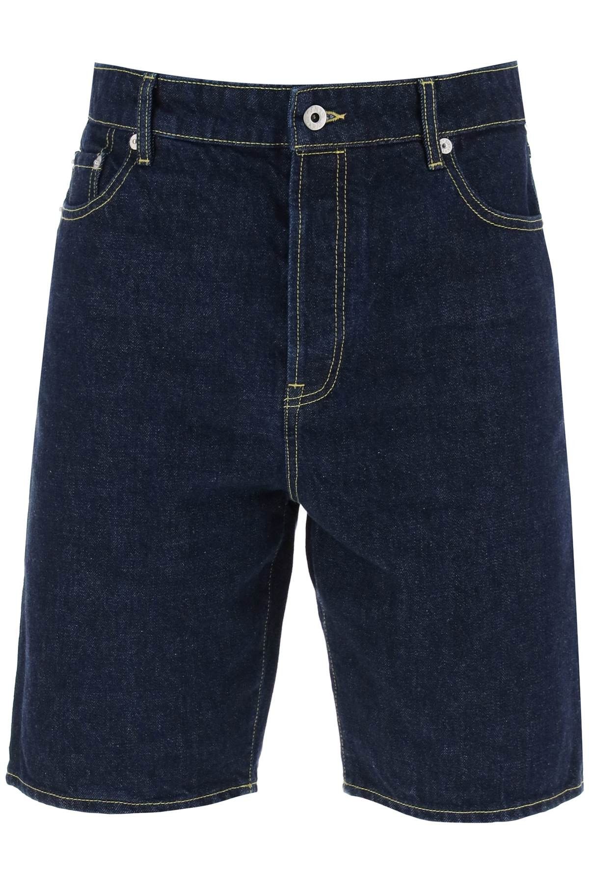 image of Kenzo Himawara Denim Shorts in Rinse Blue Denim, Men's (Size 31)