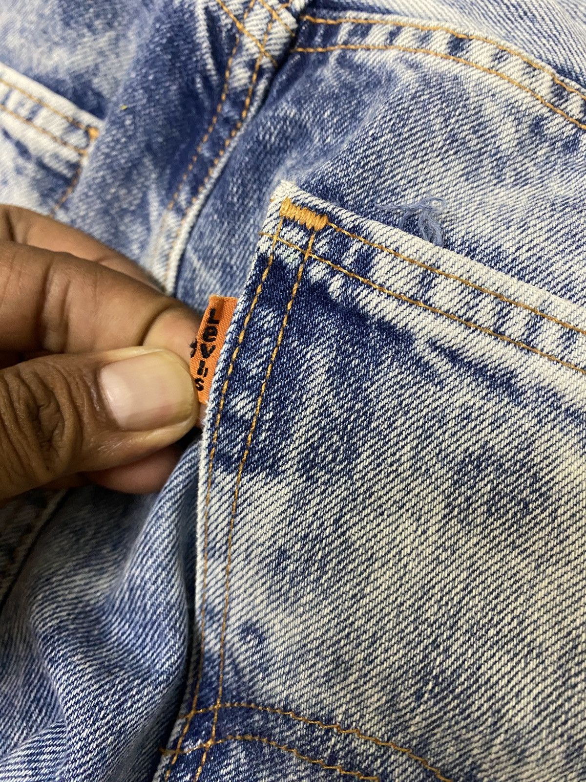 Levi's × Levi's Vintage Clothing LEVIS 505 ACID WASH ORANGE TAB JEANS Size US 31 - 10 Thumbnail