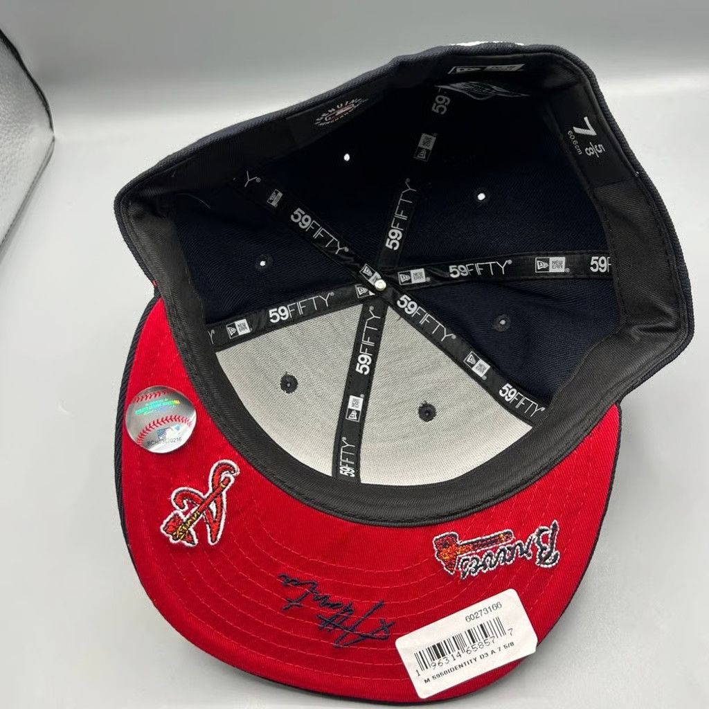 New Era Atlanta Braves Hat Men 7 5/8 Identity 59Fifty New Era Fitted Size ONE SIZE - 7 Thumbnail