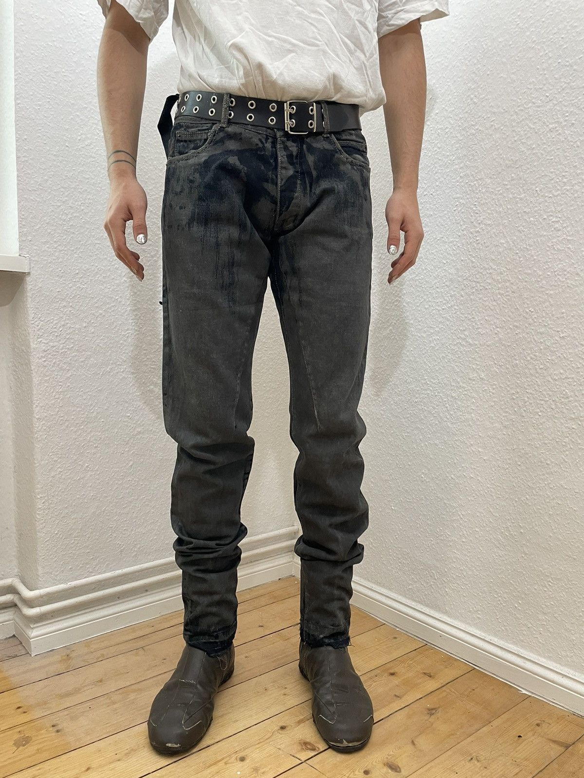 Image of Rick Owens Drkshdw Vintage Bleached Drkshdw Denim in Black, Men's (Size 32)