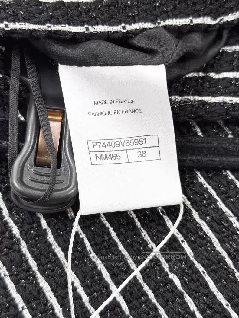 Chanel Chanel Thin striped fine glitter woven wide-leg trousers Size 25" / US 0 / IT 36 - 4 Thumbnail