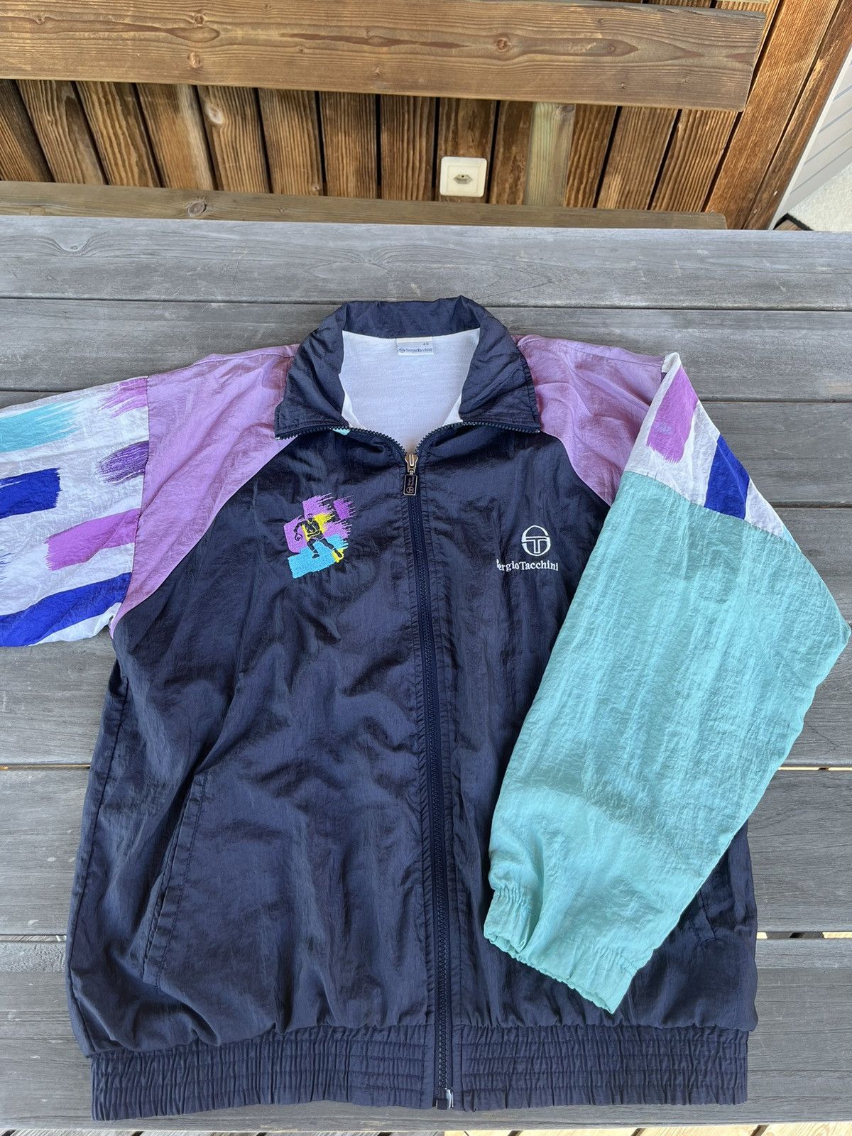 Sergio Tacchini × Vintage Vintage Bomber/Windbreaker Jacket Size L / US 10 / IT 46 - 2 Thumbnail