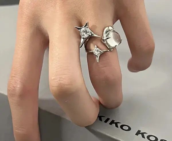 Jewelry Mizuki x Kazue 3 Opal Stone Adjustable Ring Size ONE SIZE - 2 Thumbnail