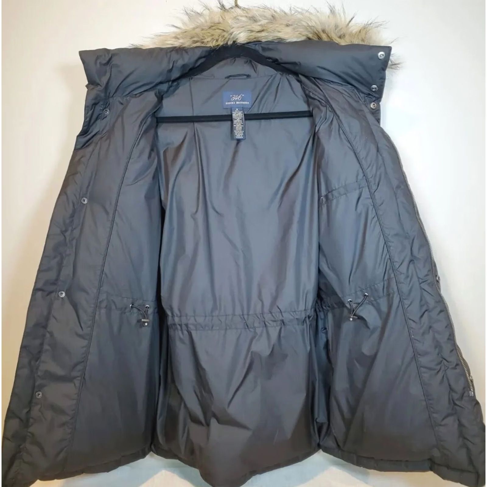 Brooks Brothers Brooks Brothers 346 Black Down Puffer Jacket Parka Hooded Slim Wind-Resistant Water-Resistant Mens M Parka Jacket Size US M / EU 48-50 / 2 - 5 Thumbnail