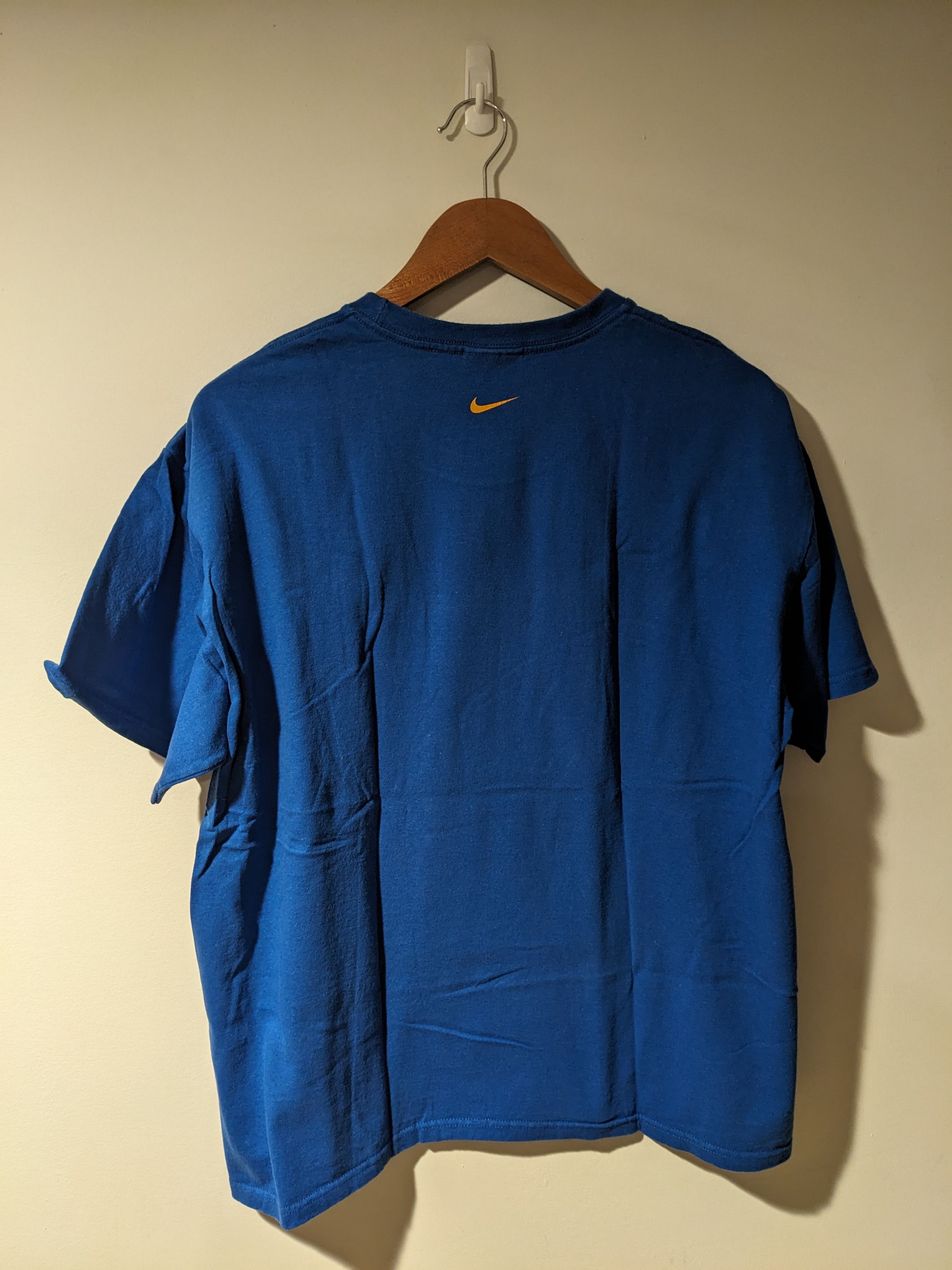 Nike × Vintage Vintage Y2K Nike Big Swoosh Center Logo Blue Large T-Shirt Size US L / EU 52-54 / 3 - 4 Thumbnail