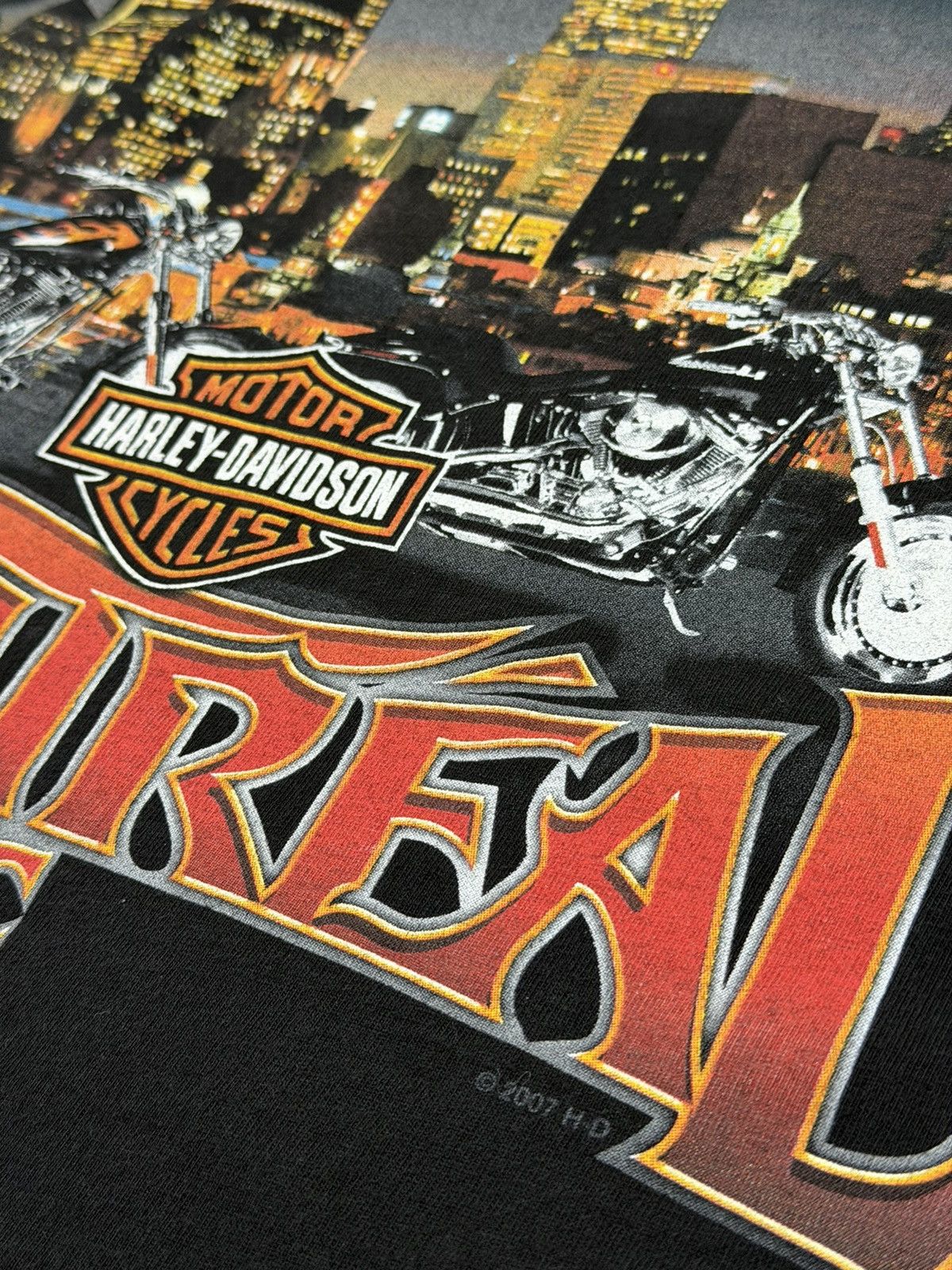 Harley Davidson Vintage 2007 Harley Davidson Biker Night Lights Montreal XL Size US XL / EU 56 / 4 - 9 Thumbnail