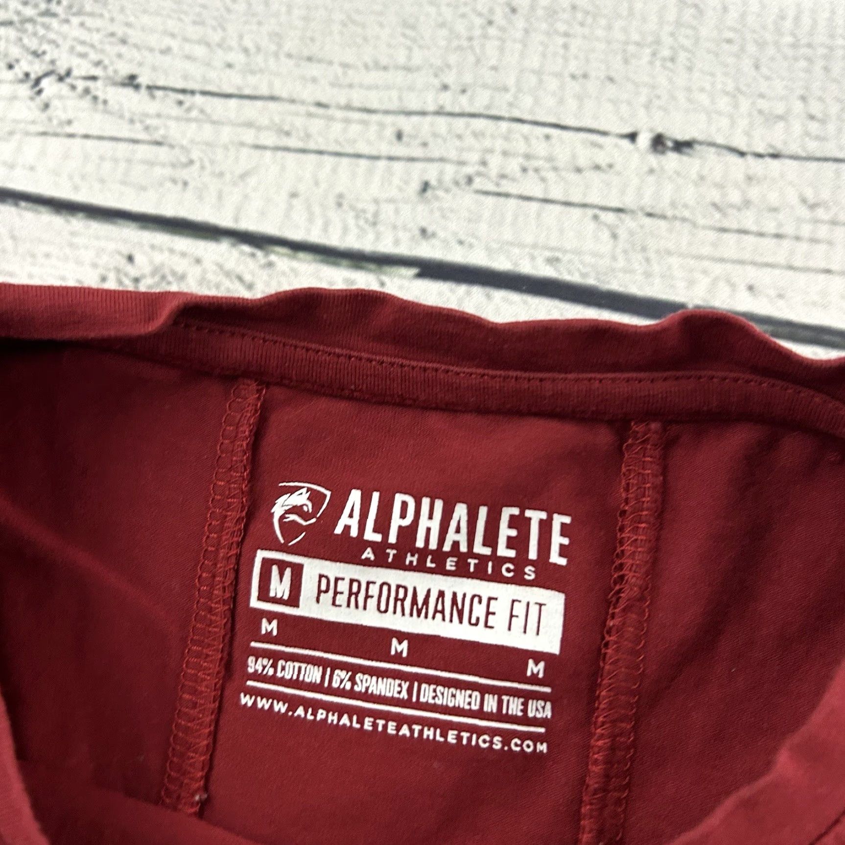 Vintage Alphalete Athletics T-Shirt Long Sleeve Mens M Red Athletic Fit Shirt Size US M / EU 48-50 / 2 - 3 Thumbnail
