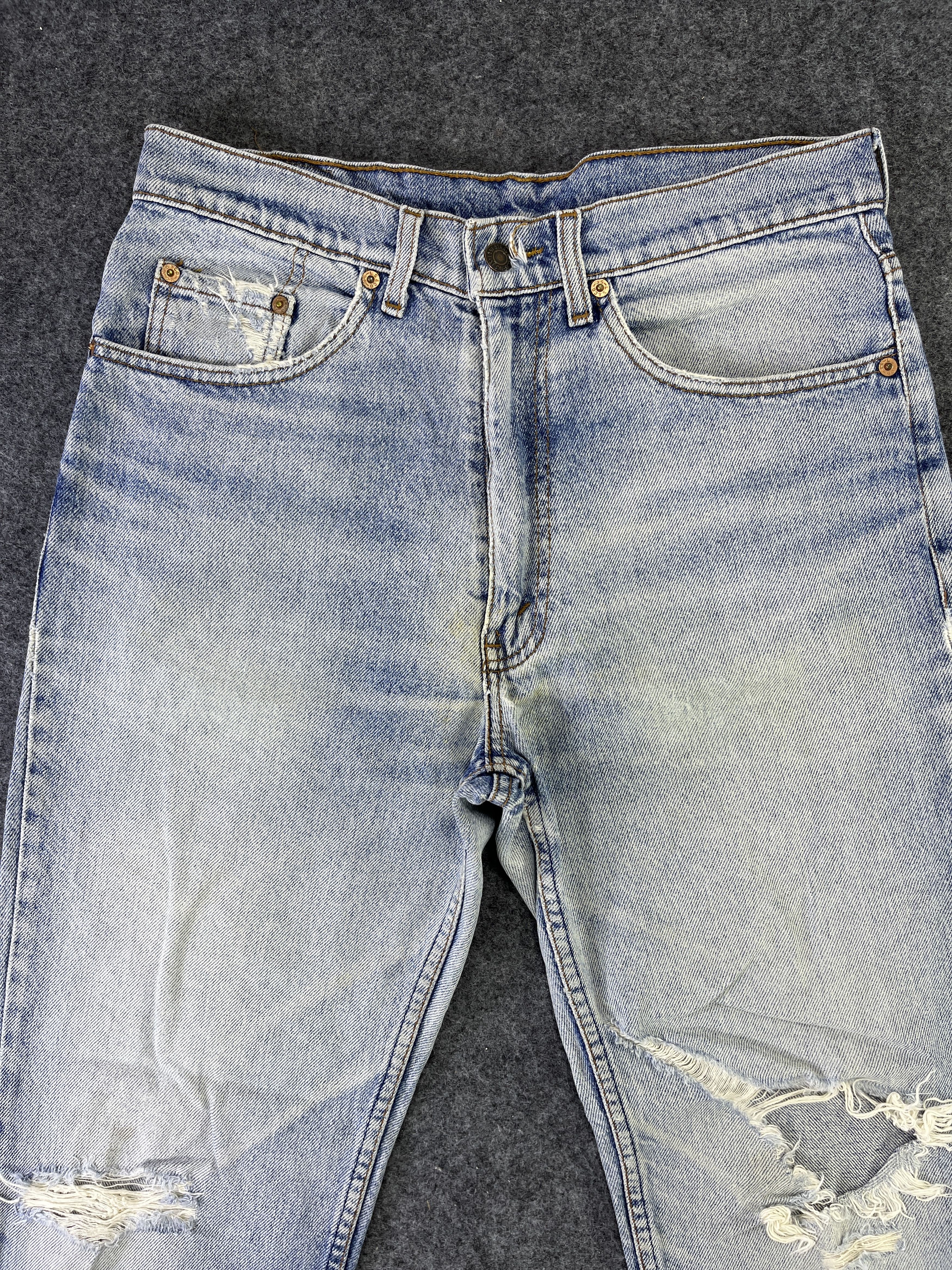 Levi's Vintage Levis Distressed Stone Wash Jeans - J824 Size US 30 / EU 46 - 3 Thumbnail