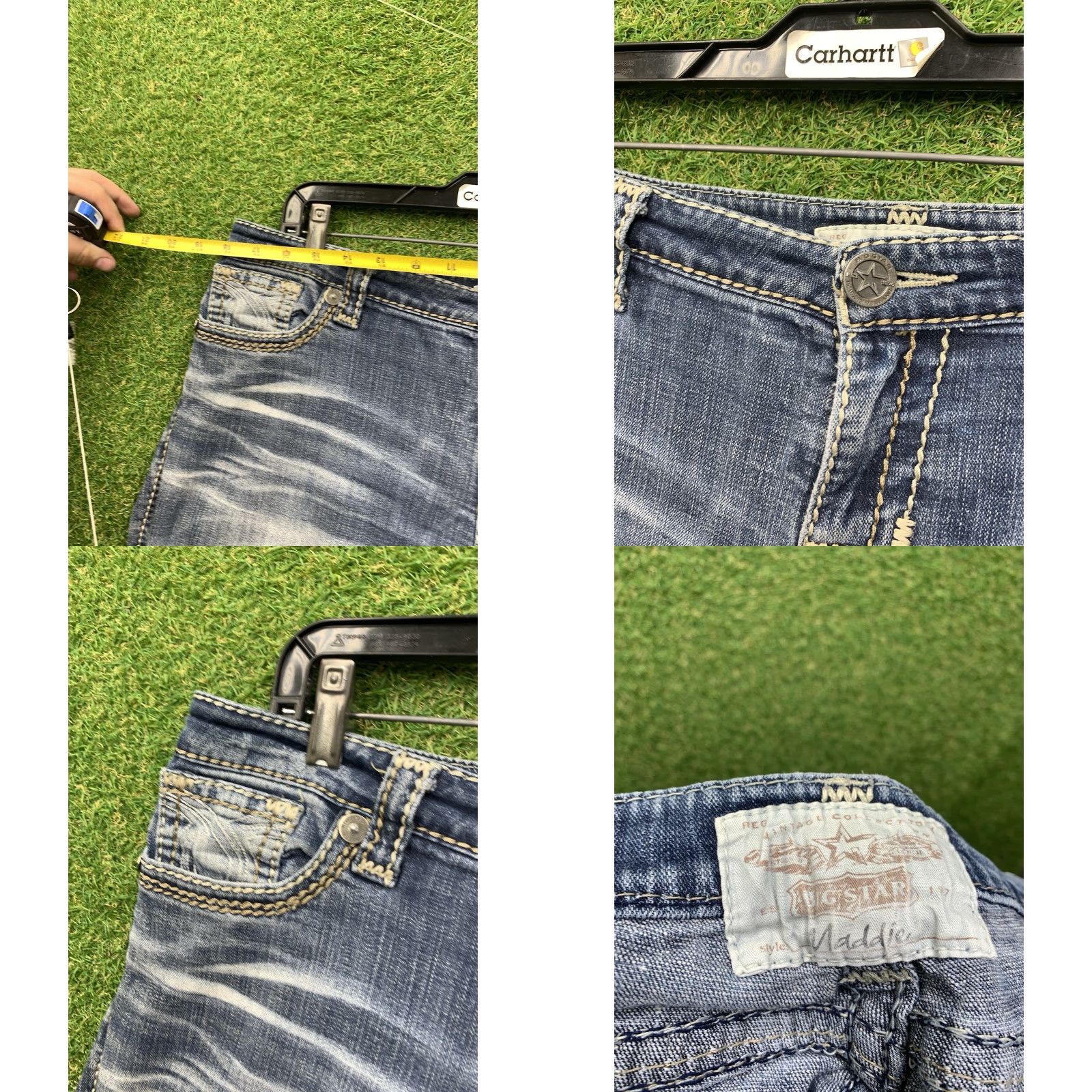 Vintage VINTAGE Big Star Maddie Jeans Womens 31L Bootcut Denim Blue Dark Wash 5-Pocket Size 31 Tall Size 24" / US 00 / IT 34 - 8 Thumbnail