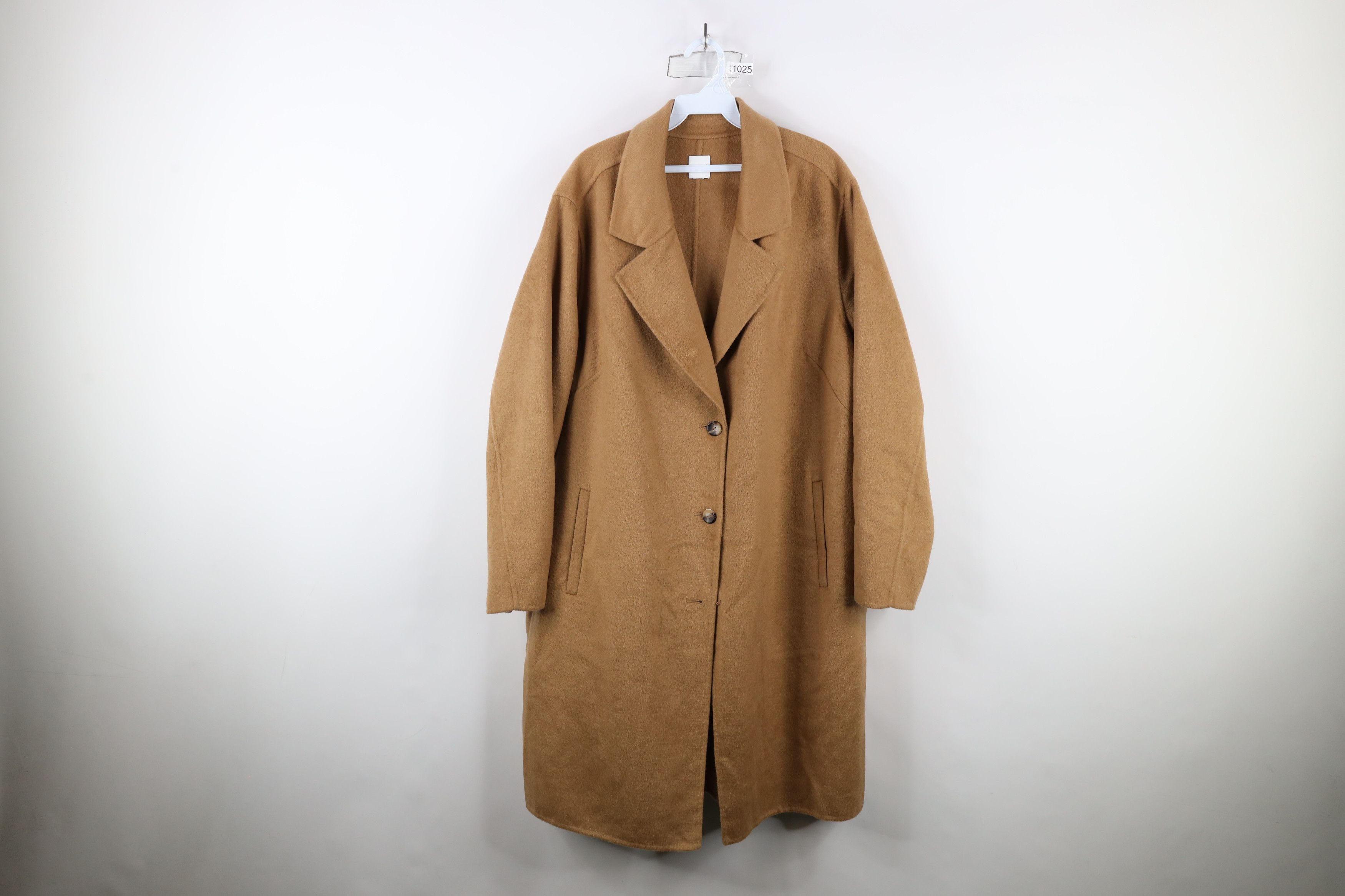 Vintage J Jill Distressed Wool Blend Button Overcoat Jacket Brown Size XXL / US 16-18 / IT 52-54 - 1 Thumbnail