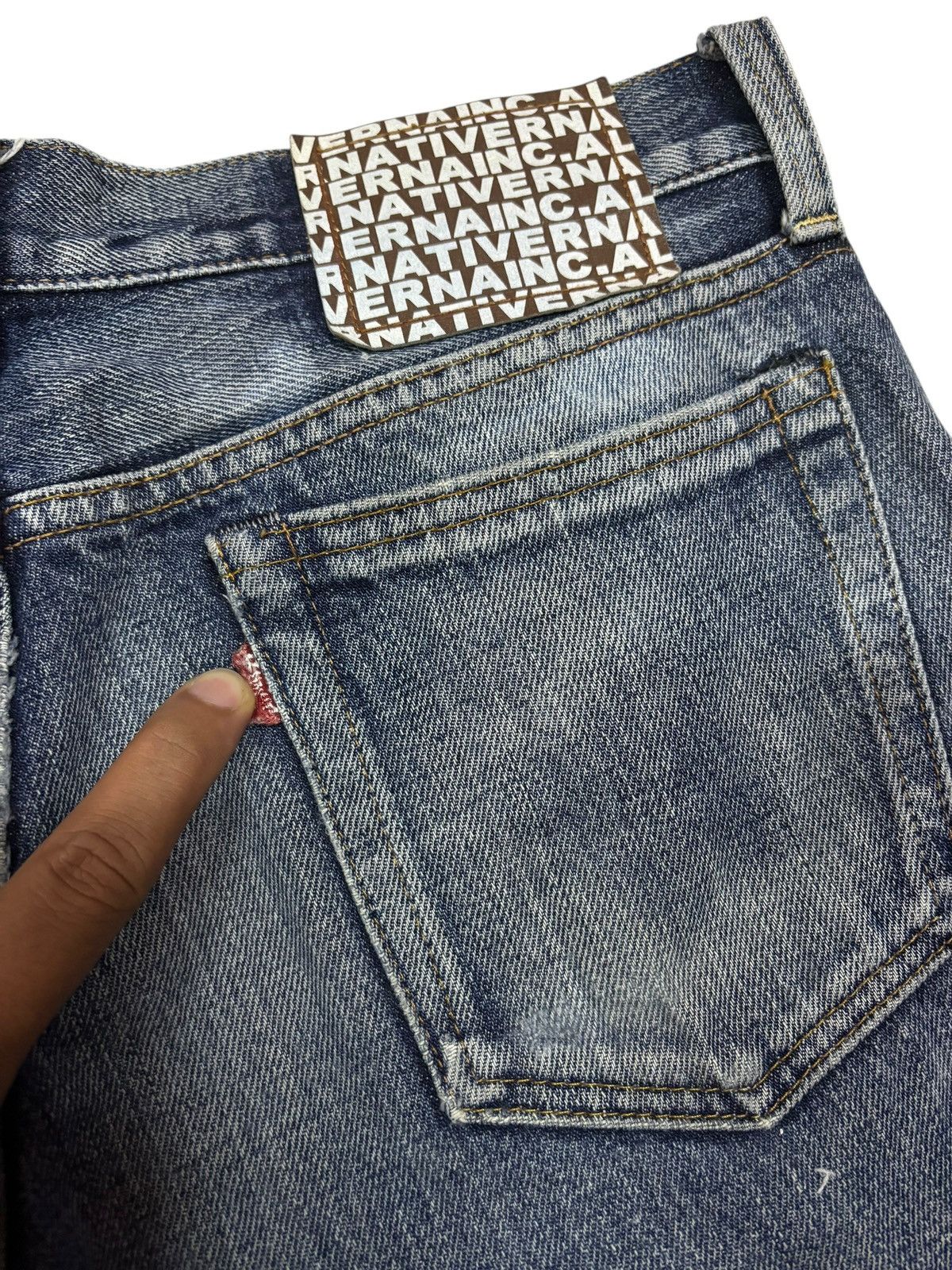 If Six Was Nine × Japanese Brand 90s Vtg RNA Alternative Distressed Faded Splash Jeans Size US 29 - 8 Thumbnail