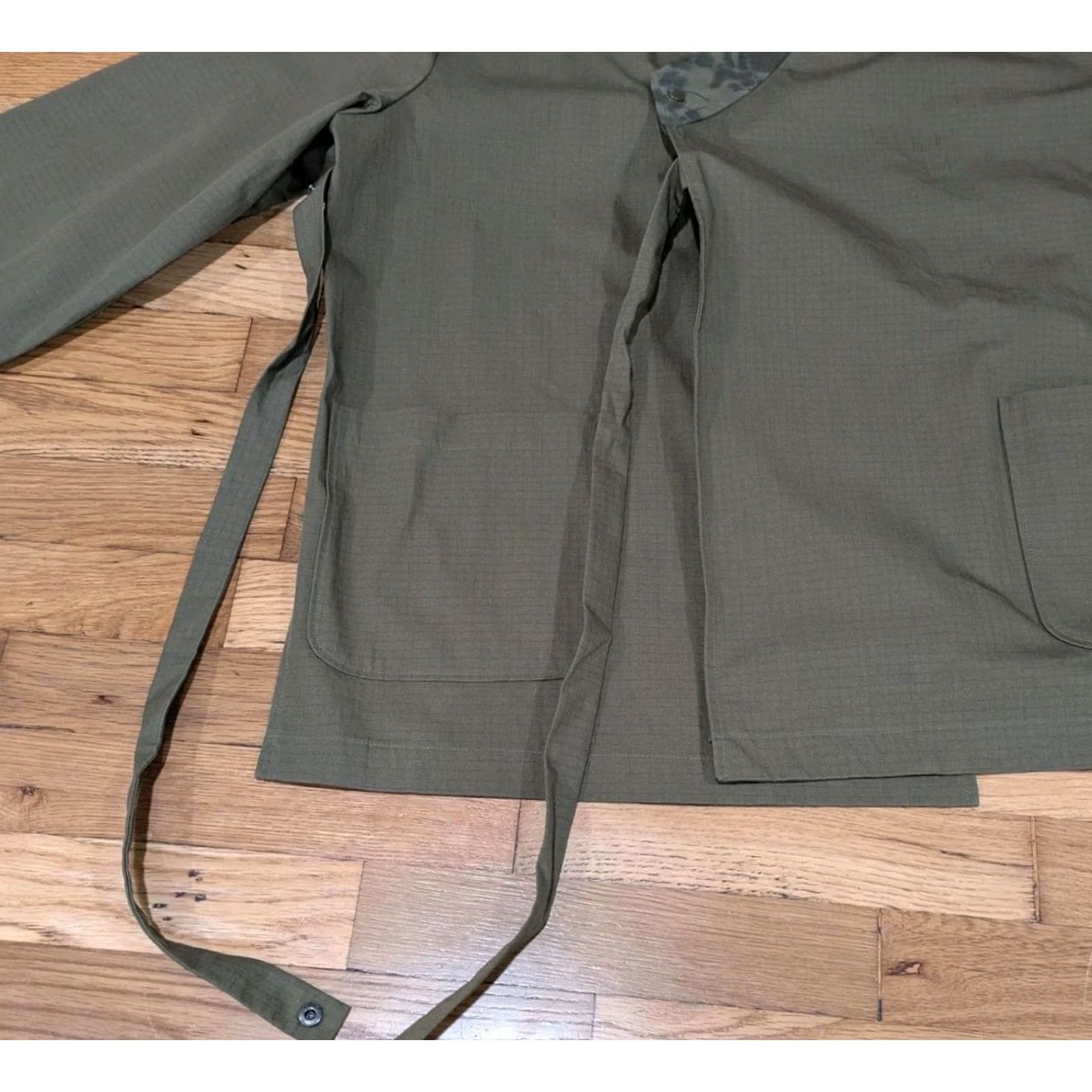 Sundae School Sundae School Jacket Kimono Shawl Cotton Green Camo Button Tie XL Women Size XL / US 12-14 / IT 48-50 - 3 Thumbnail