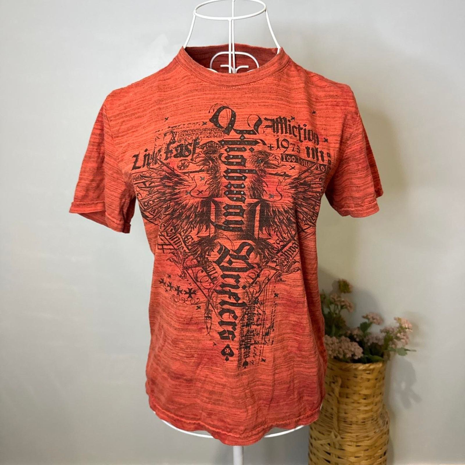 Affliction Rare Vintage y2k orange sinful affliction t shirt Size US M / EU 48-50 / 2 - 1 Thumbnail