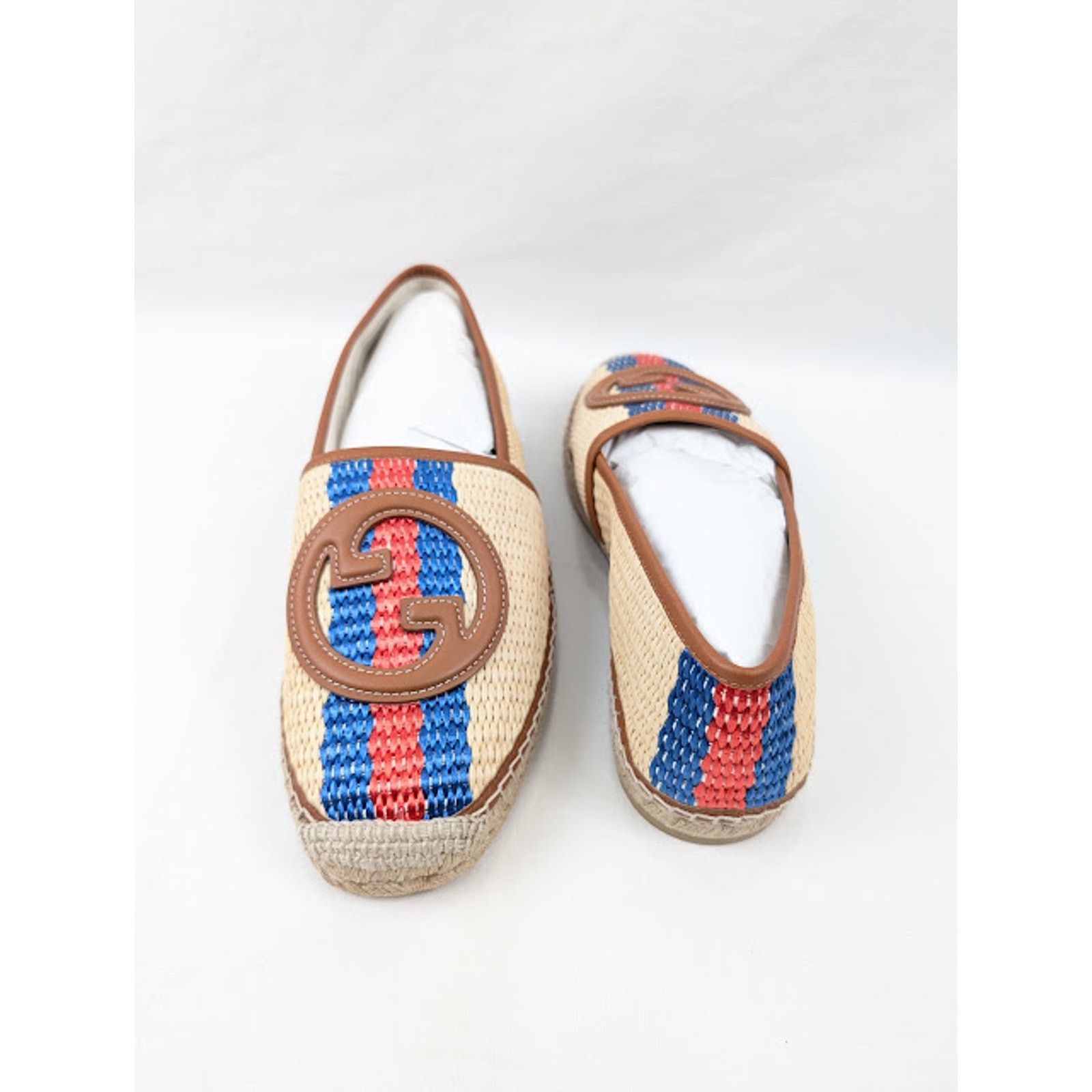 Gucci o1rshd1 Interlocking G Raffia Espadrilles in Multicolor Size US 9 / EU 42 - 16 Thumbnail