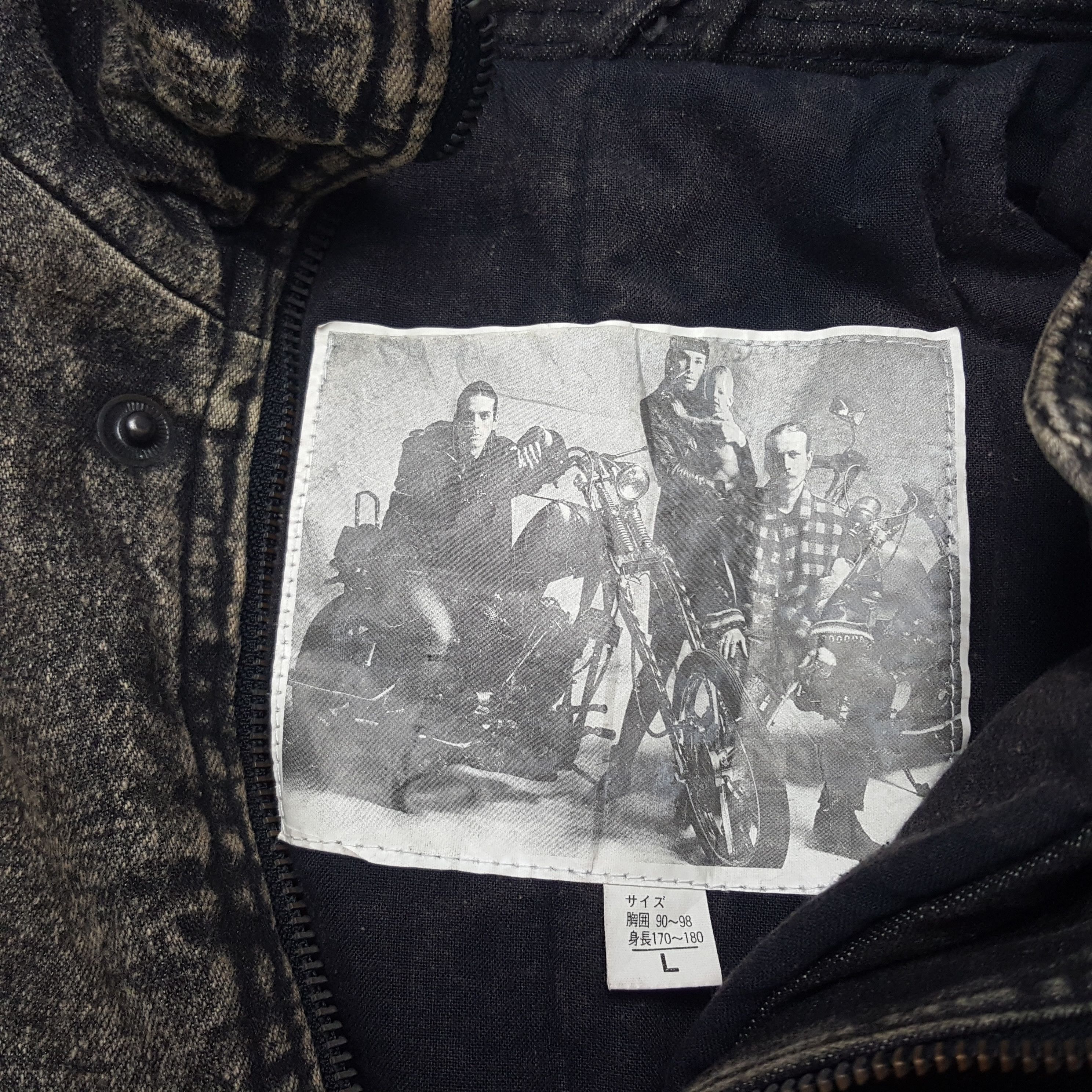 If Six Was Nine × Le Grande Bleu (L.G.B.) × Vintage Vintage Harley Davidson Motorcycle Club Denim Jacket Size US XL / EU 56 / 4 - 6 Thumbnail