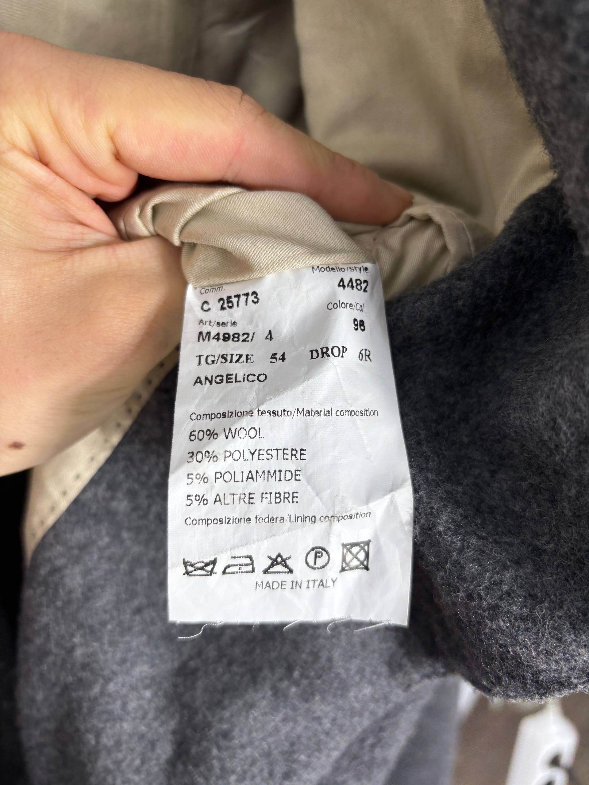 Vintage Angelico Collezione Wool Overcoat Half-Lined Gray Italy Size US L / EU 52-54 / 3 - 12 Thumbnail