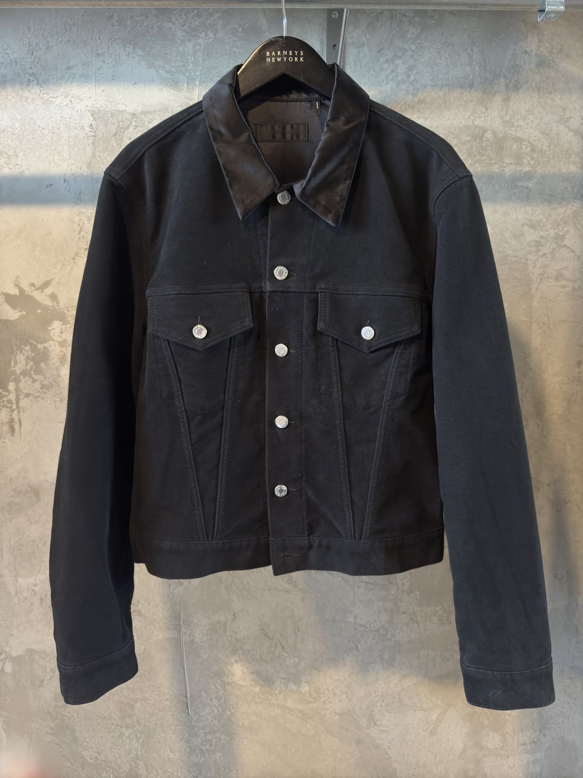 Helmut Lang Satin Collar Trucker Jacket Size US L / EU 52-54 / 3 - 1 Thumbnail