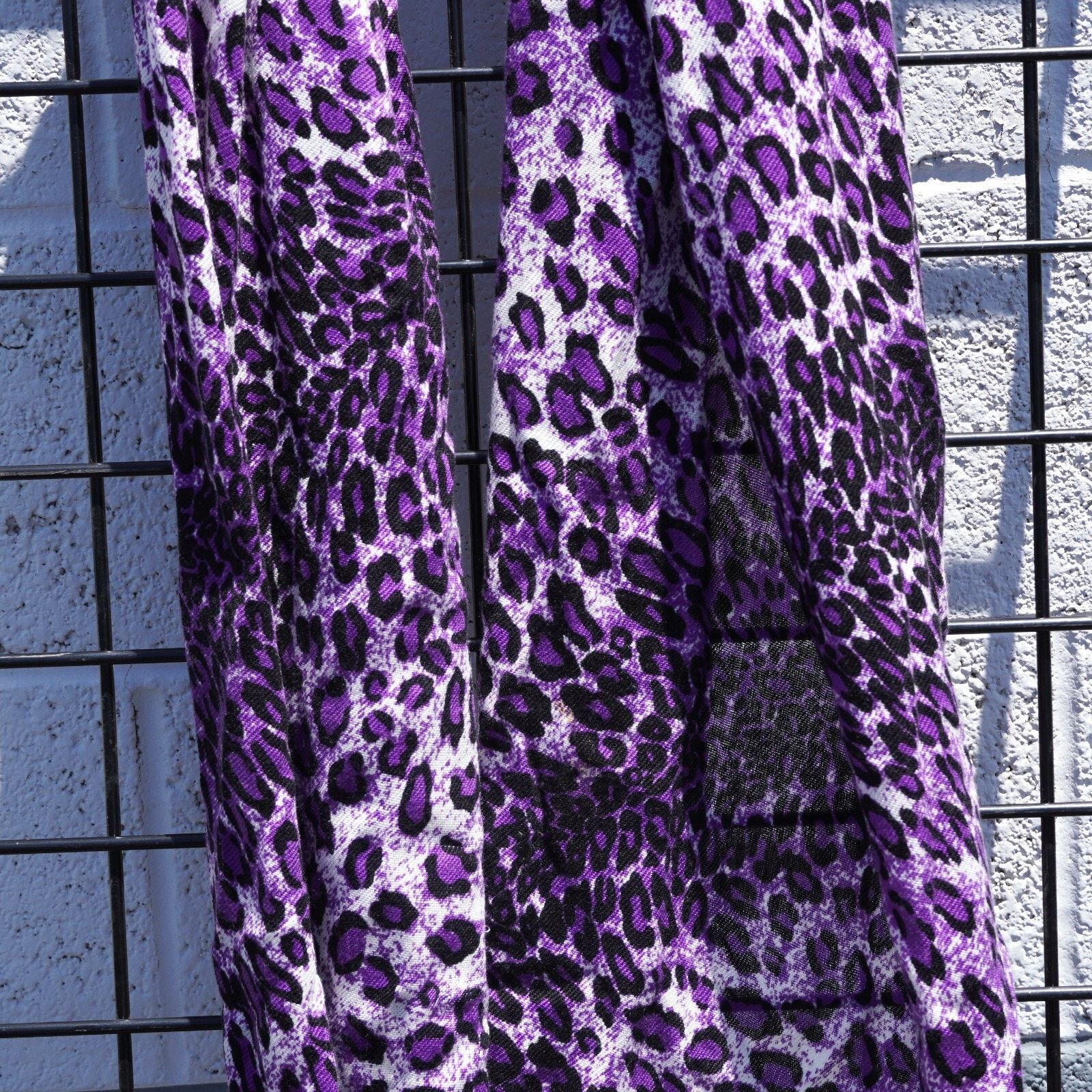 Other Purple Cat Leopard Print Pashmina Scarf Shawl Scarve 67”x26” Size ONE SIZE - 3 Thumbnail