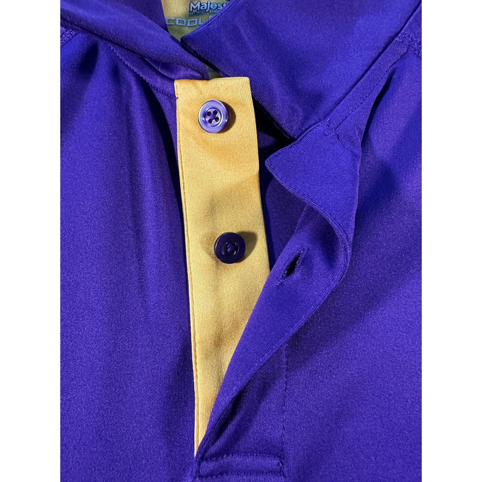 Majestic Minnesota Vikings Mens Large Majestic CoolBase Polo Shirt Size US L / EU 52-54 / 3 - 4 Thumbnail
