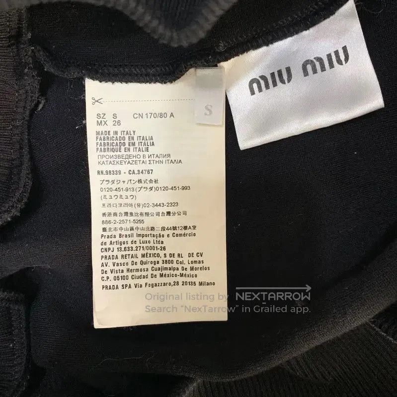 Miu Miu Miu Miu Black Cotton Men's Hoodie . Size US S / EU 44-46 / 1 - 5 Thumbnail