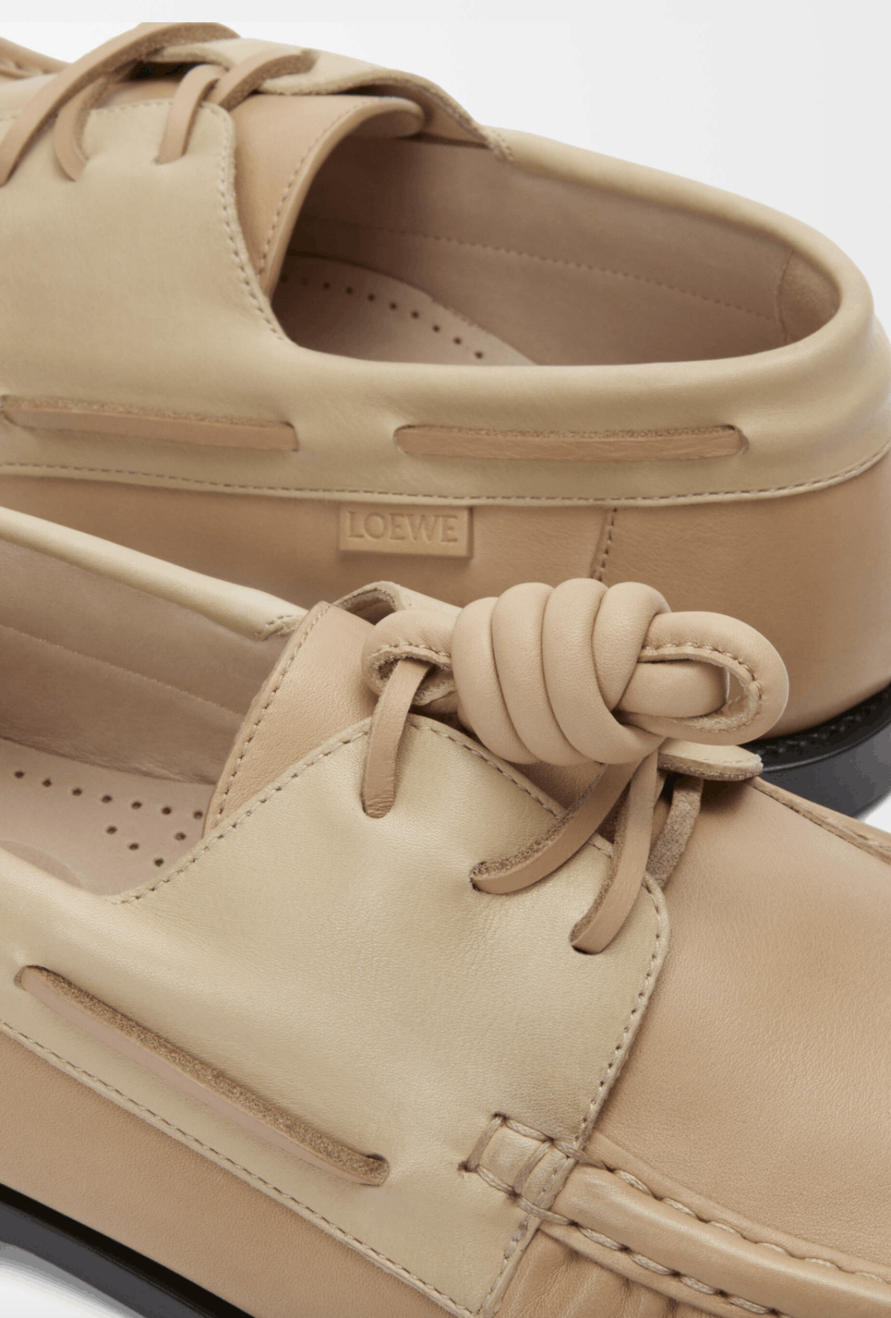Loewe Loewe Campo Boat Shoe in Camel and Black Leather Size US 8 / EU 41 - 3 Thumbnail