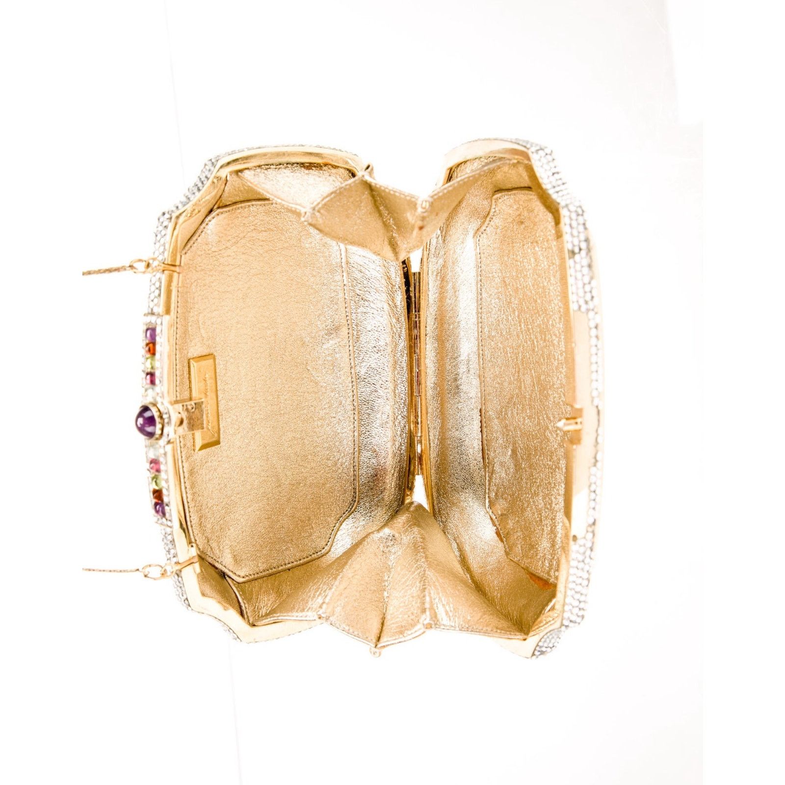 Judith Leiber Judith Leiber Convertible Minaudière with Gemstone & Crystal Size ONE SIZE - 12 Thumbnail