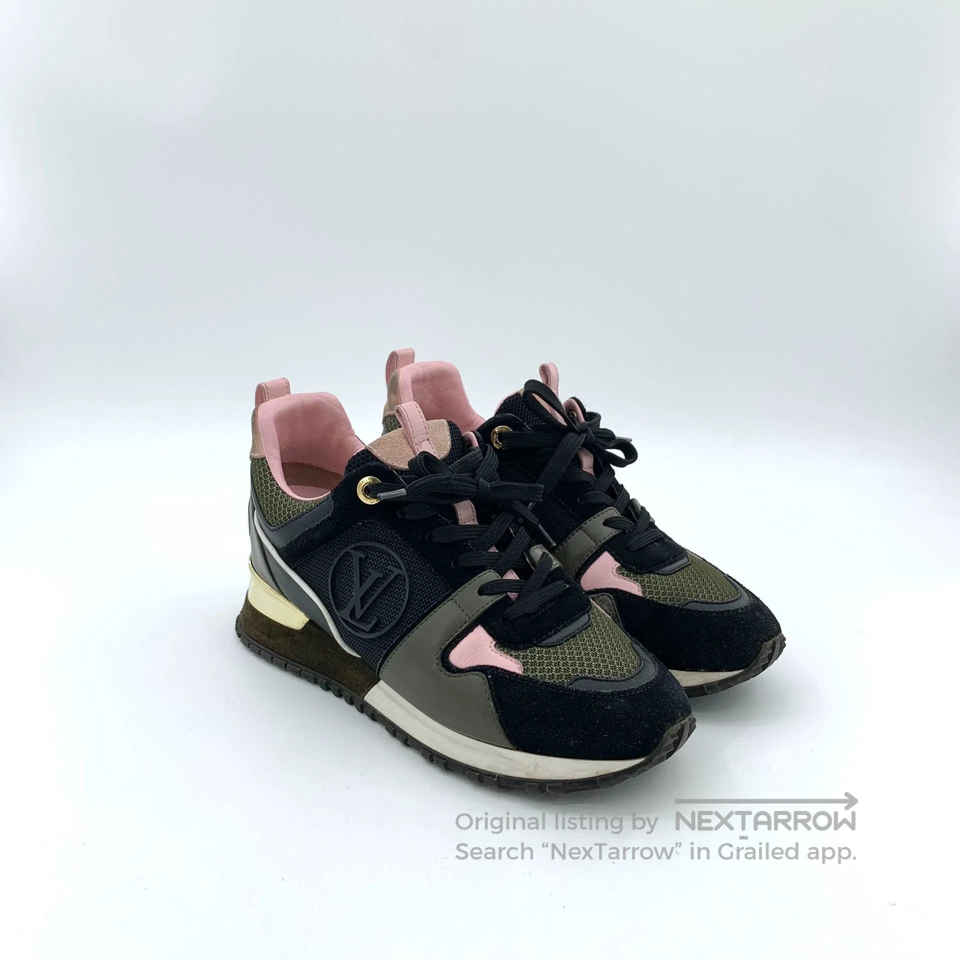 Louis Vuitton Louis Vuitton Black logo tie-up casual flat sneakers| Size US 5.5 / IT 35.5 - 2 Thumbnail