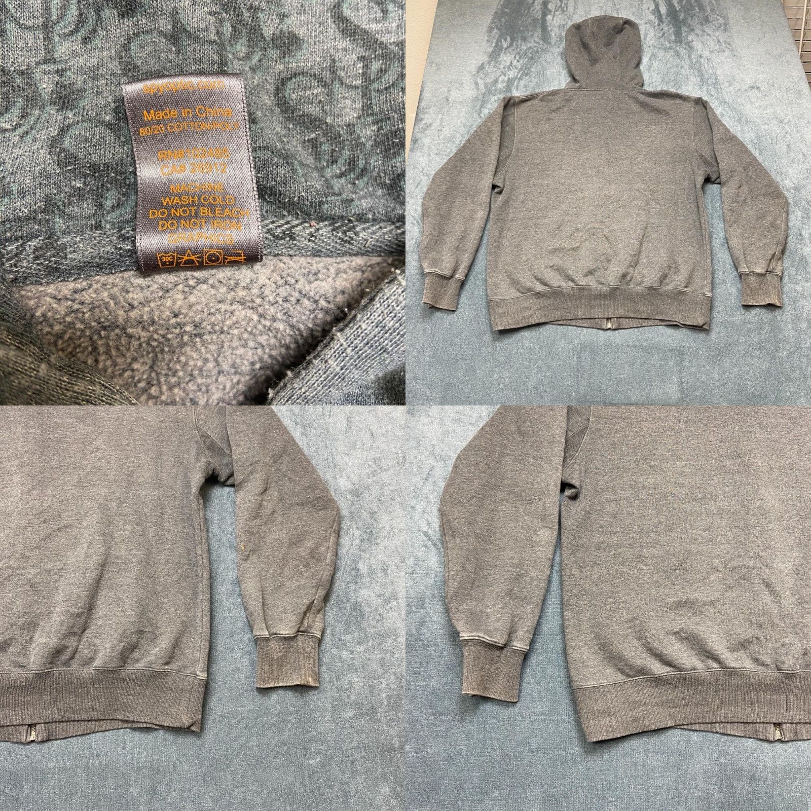 Vintage VINTAGE Spy Optic Hoodie Mens XL Heather Gray Fleece Lined Outdoor Full Zip Size US XL / EU 56 / 4 - 8 Thumbnail