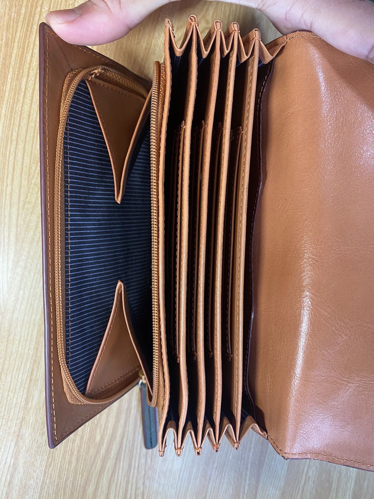 Japanese Brand Green Genuine Leather Long Wallet Size ONE SIZE - 5 Thumbnail