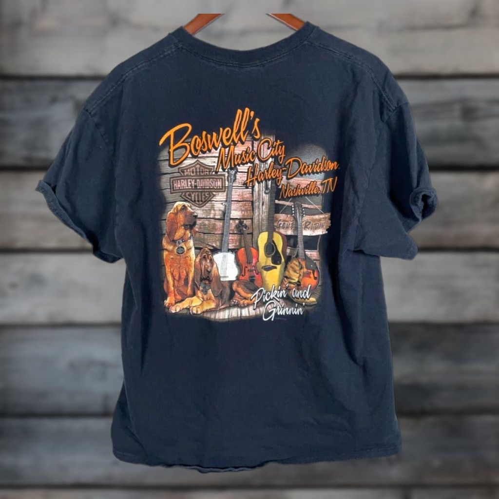 Harley Davidson Harley-Davidson Music City Tennessee Graphic Print T-Shirt Adult Large Black Biker Mens Size US L / EU 52-54 / 3 - 1 Thumbnail