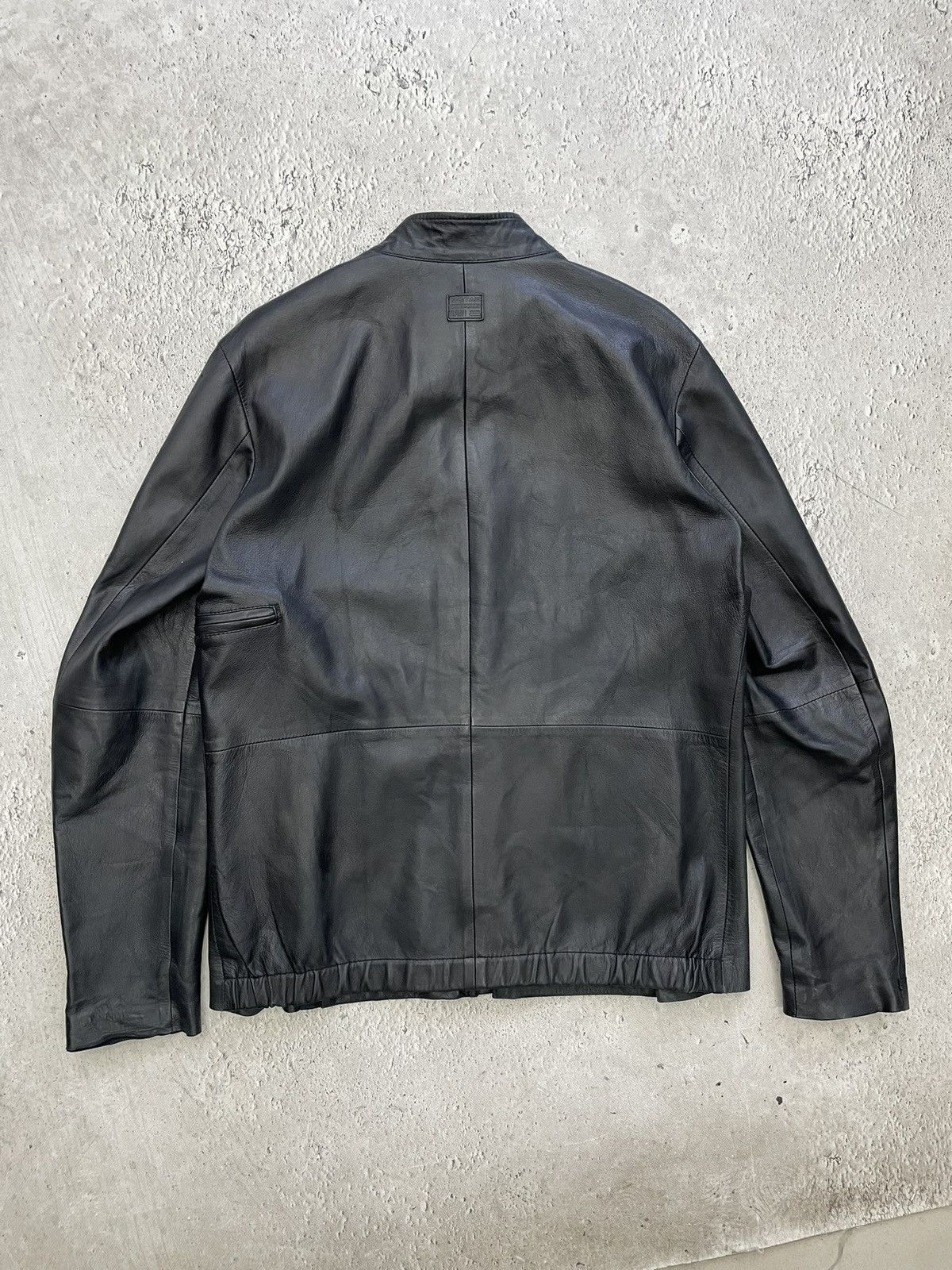G star raw zipper 14th addiction leather opium jacket y2k