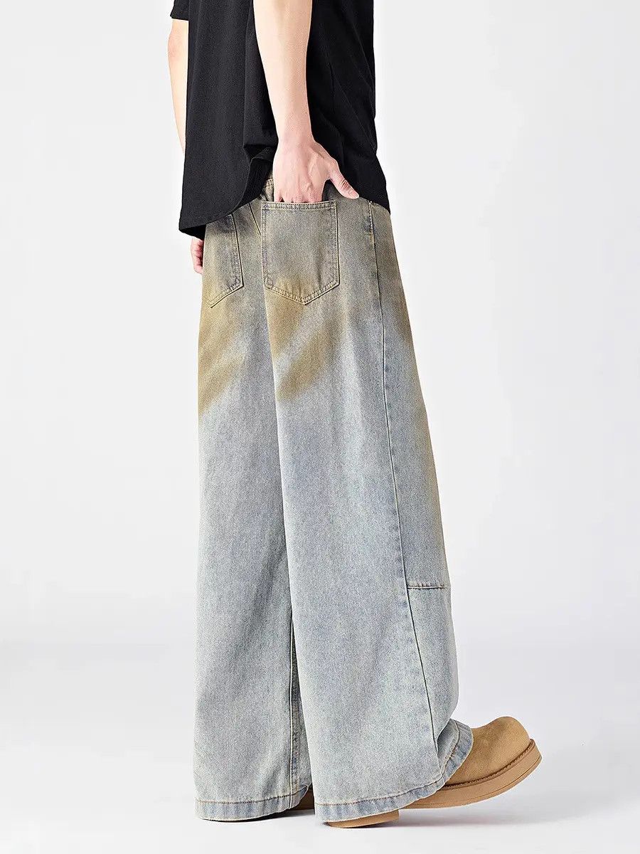 Japanese Brand × Jean Retro loose wide leg slightly flared jeans Size US 32 / EU 48 - 4 Thumbnail