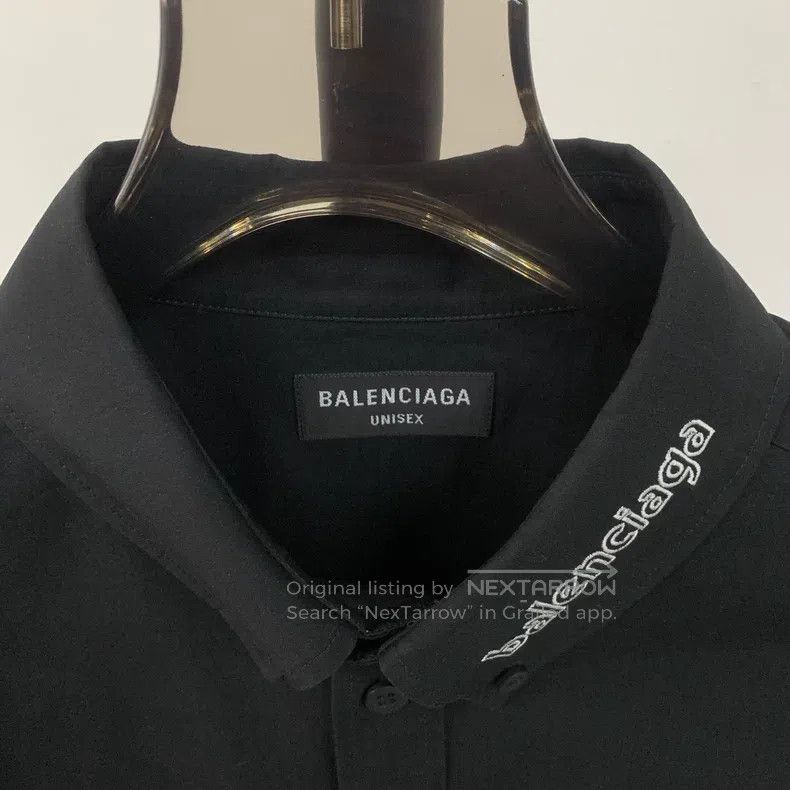 Balenciaga Balenciaga size 37 Solid color lapel letter embroidery sin Size US M / EU 48-50 / 2 - 2 Thumbnail