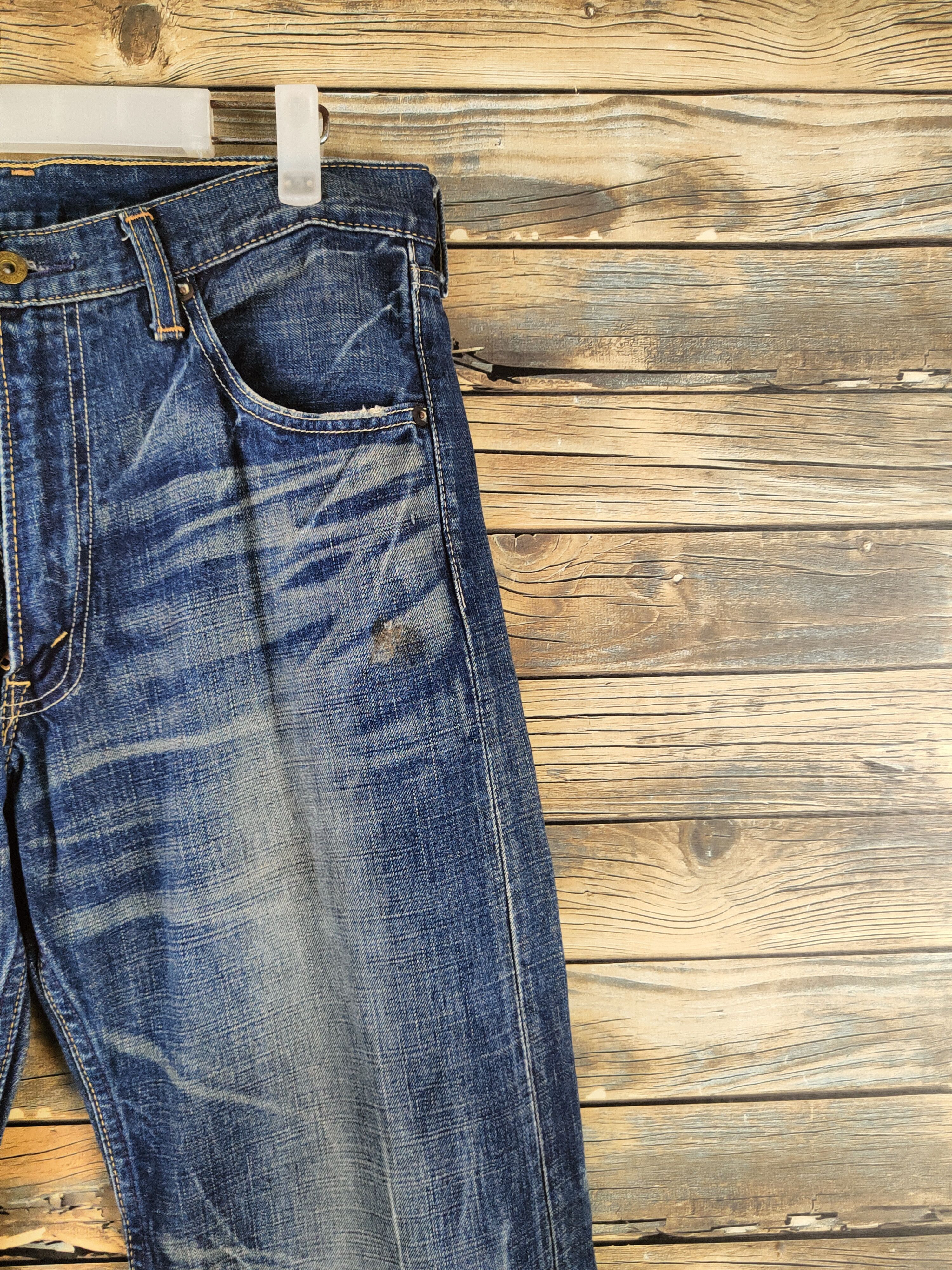 Levi's 503 Levi's Dark Blue Distressed Ripped Jeans #S2821 Size US 32 / EU 48 - 5 Thumbnail