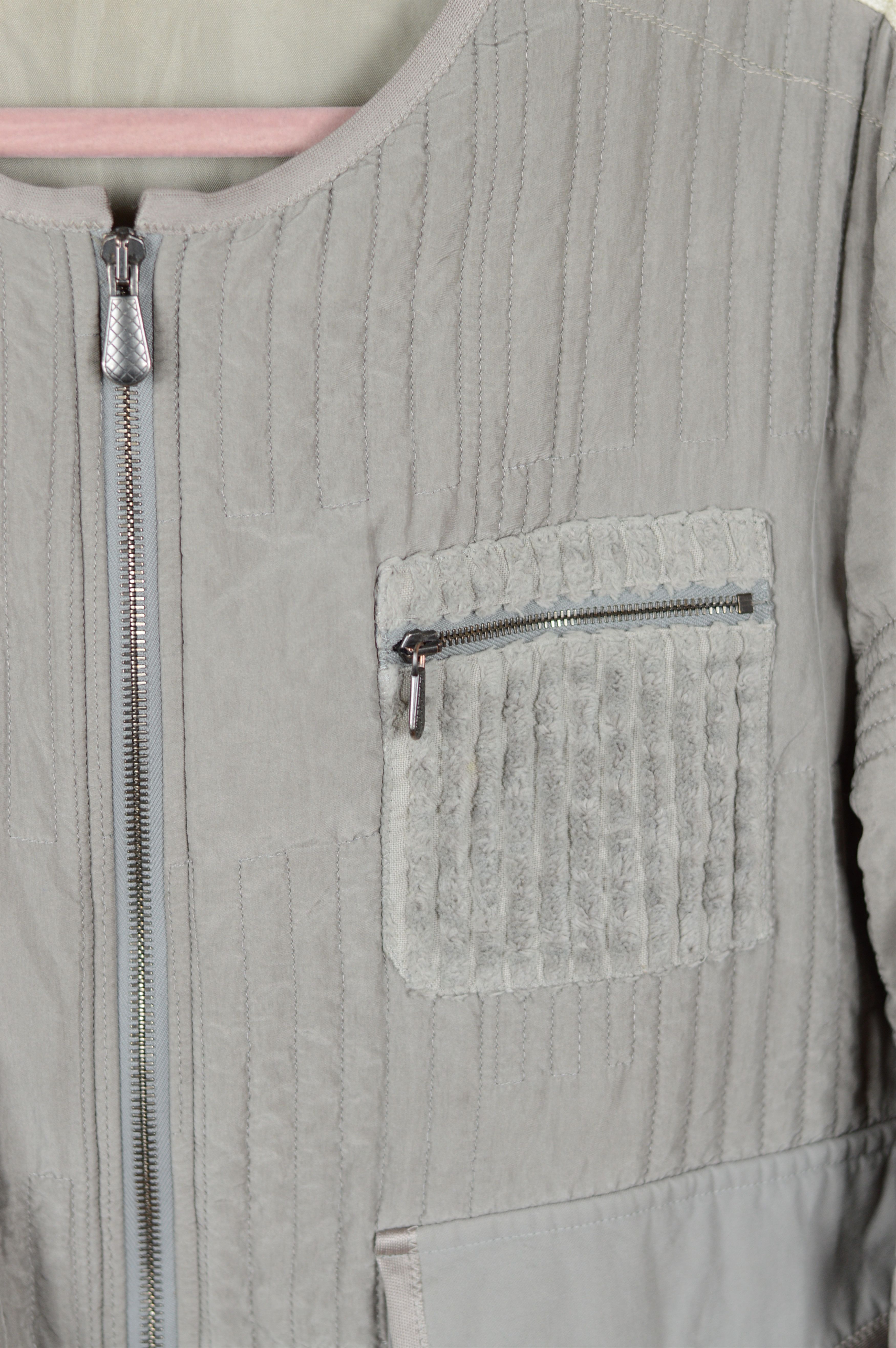 Bottega Veneta Bottega Veneta Silk Textured Topstitched Felt-Panel Jacket Size US M / EU 48-50 / 2 - 6 Thumbnail