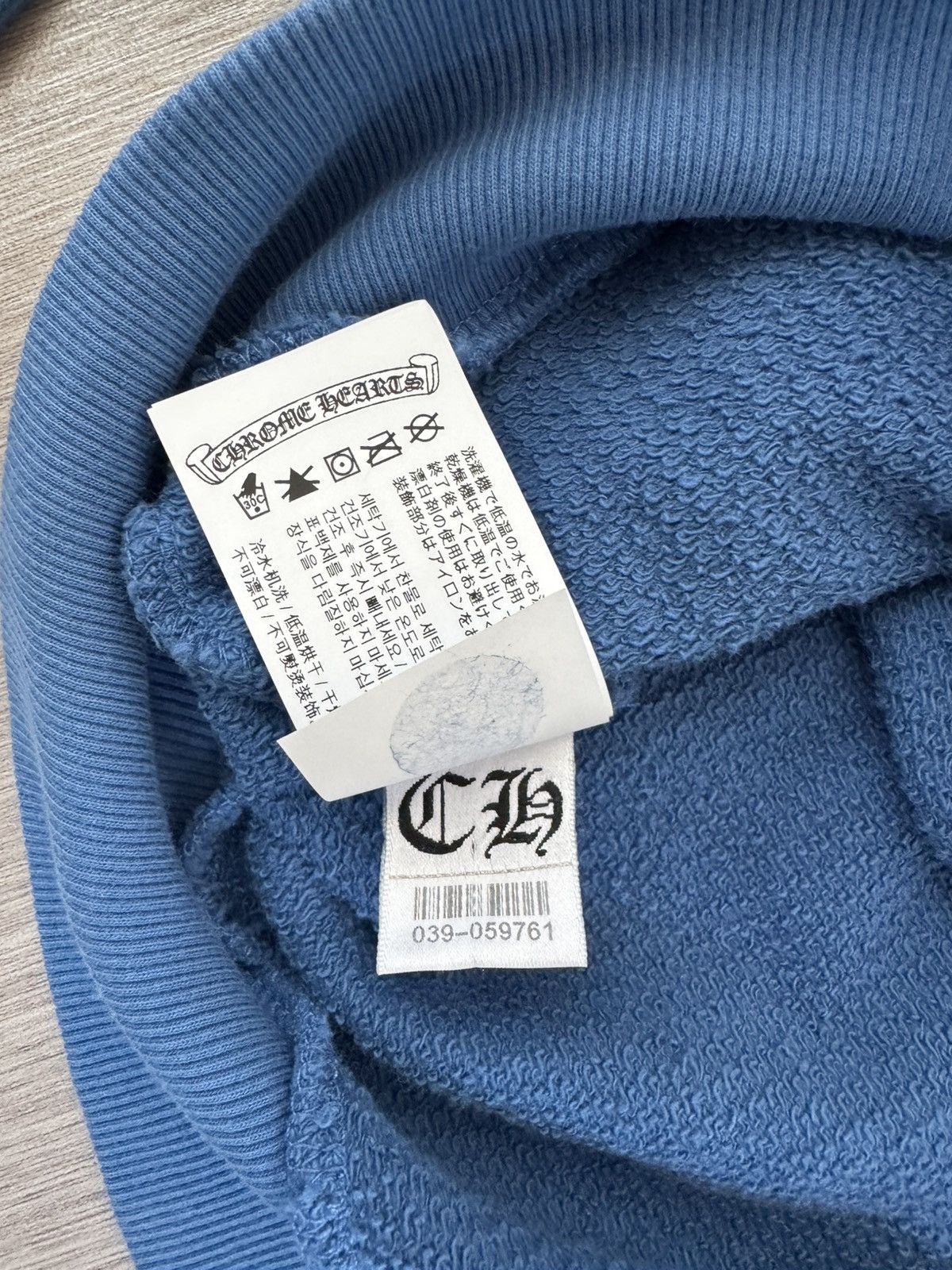 Chrome Hearts Triple Velvet Cross Blind Spot Crewneck Sweatshirt Blue Size US L / EU 52-54 / 3 - 5 Thumbnail