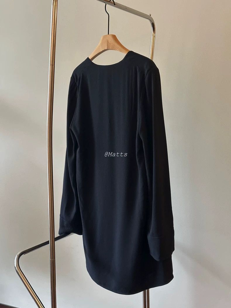 Helmut Lang HELMUT LANG Black V-neck dress with long sleeves Size S / US 4 / IT 40 - 5 Thumbnail