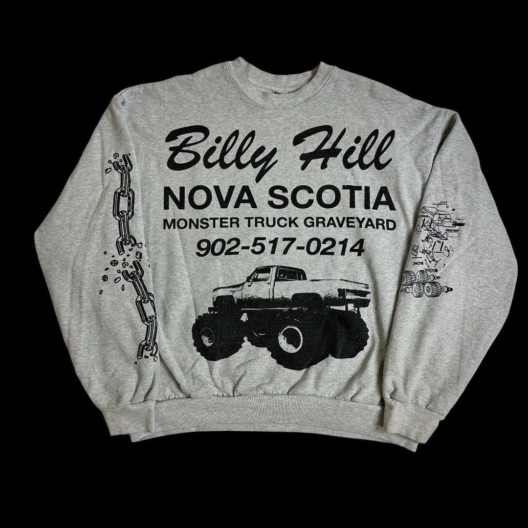 Billy Hill 2020 billy hill auto salvage rust in peace crewneck grey Size US XL / EU 56 / 4 - 1 Thumbnail