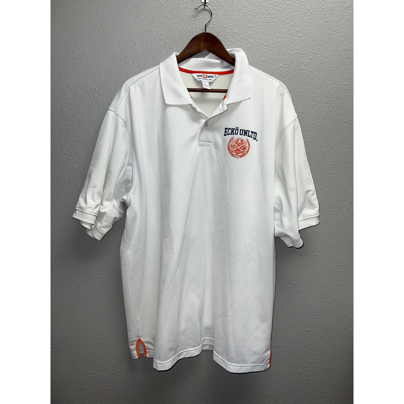 Ecko Unltd. Y2K Ecko Unltd White Polo Shirt Top 2000s Y2K Size XL Size US XL / EU 56 / 4 - 1 Thumbnail