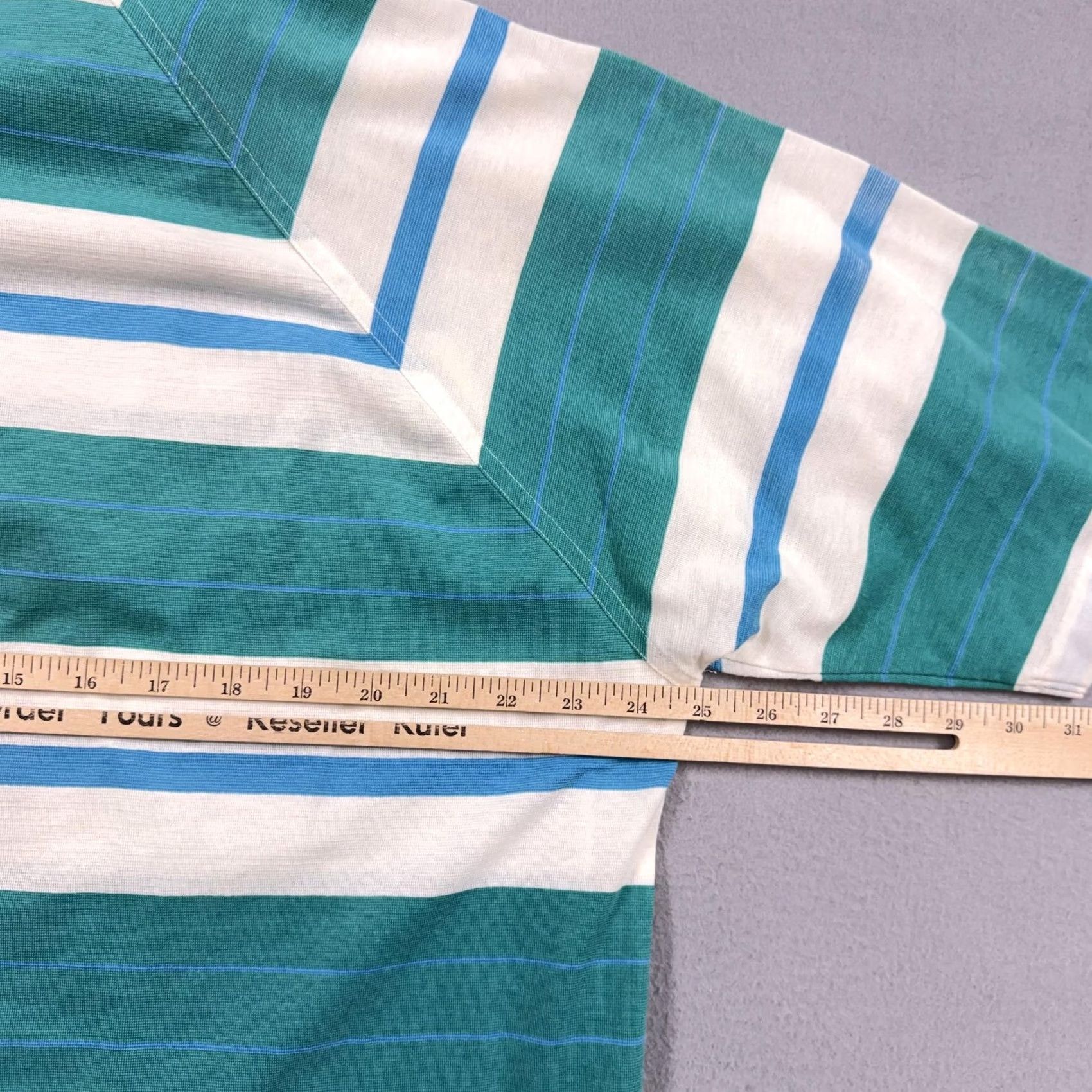 Golden Bear Golden Bear Polo Shirt Mens 3XL Green Stripe Knit Casual Golf Polo Shirt Mens 3XL Green Striped Polo Shirt Size US XXL / EU 58 / 5 - 6 Thumbnail