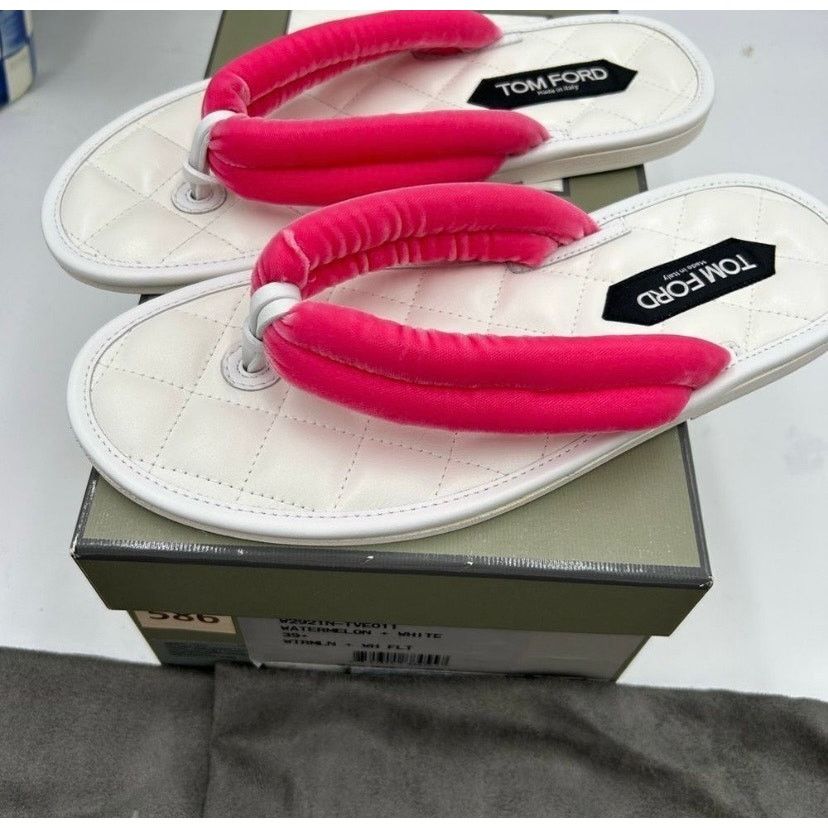 Tom Ford Women's Tom Ford flip-flop sandals size 39.5 made in Italy Size US 9.5 / IT 39.5 - 6 Thumbnail