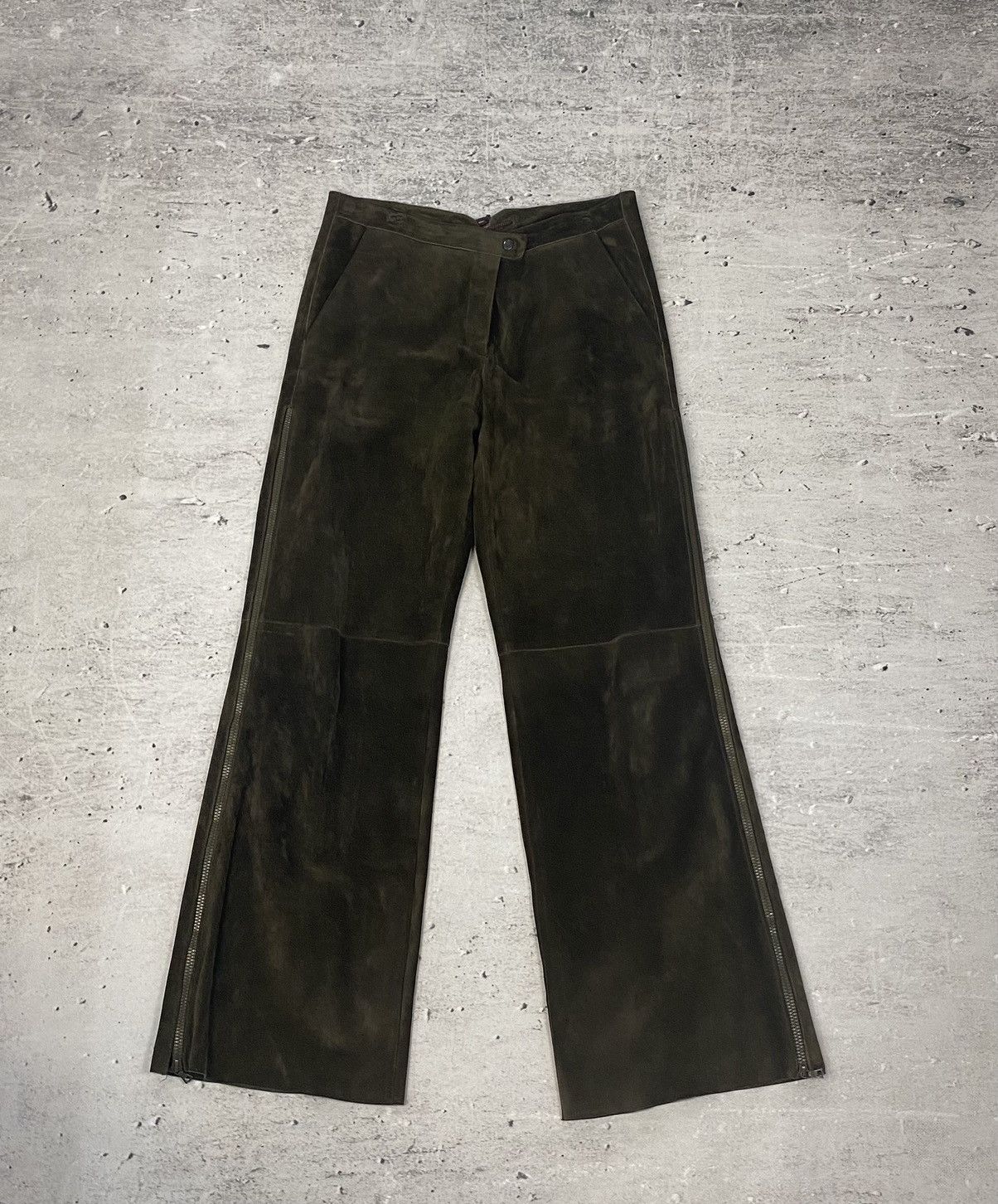 Vintage Women's Suede Archive Vintage Pants Miu Miu Brown Size 44 | Grailed