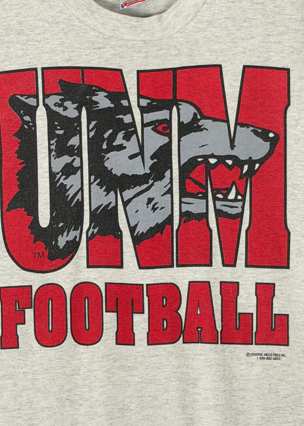 90s University of New Mexico UNM Football T-Shirt FOTL NCAA image 7