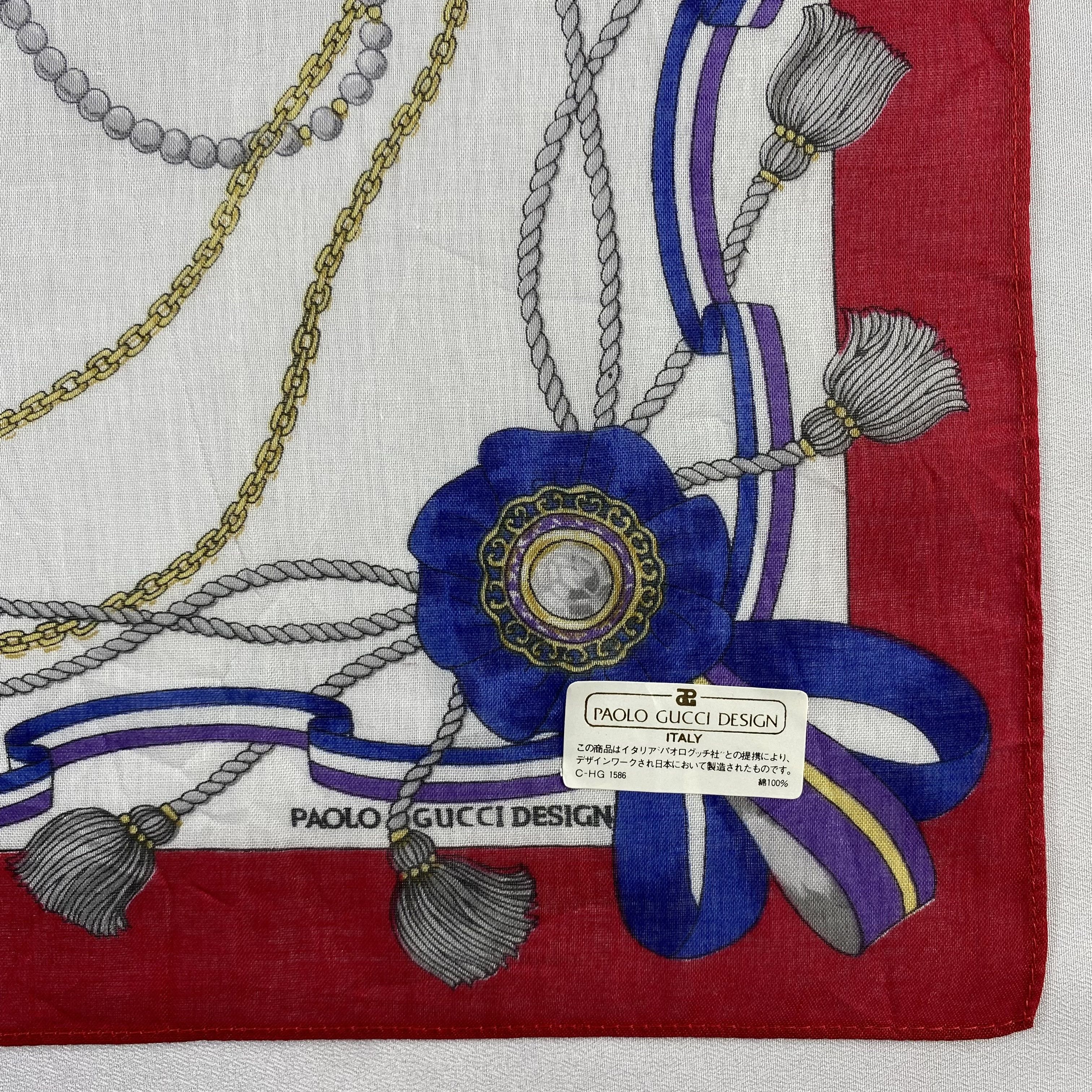 Paolo Gucci × Vintage NWT Paolo Gucci Neckerchief / Bandana / Handkerchief-P1876 Size ONE SIZE - 3 Thumbnail