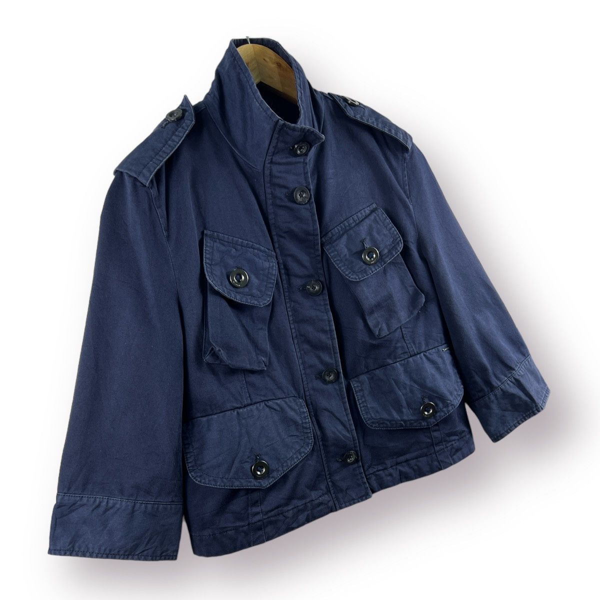 Diesel 🔥 CROPED WOMEN FIELD JACKET SLANT POCKET Size S / US 4 / IT 40 - 3 Thumbnail