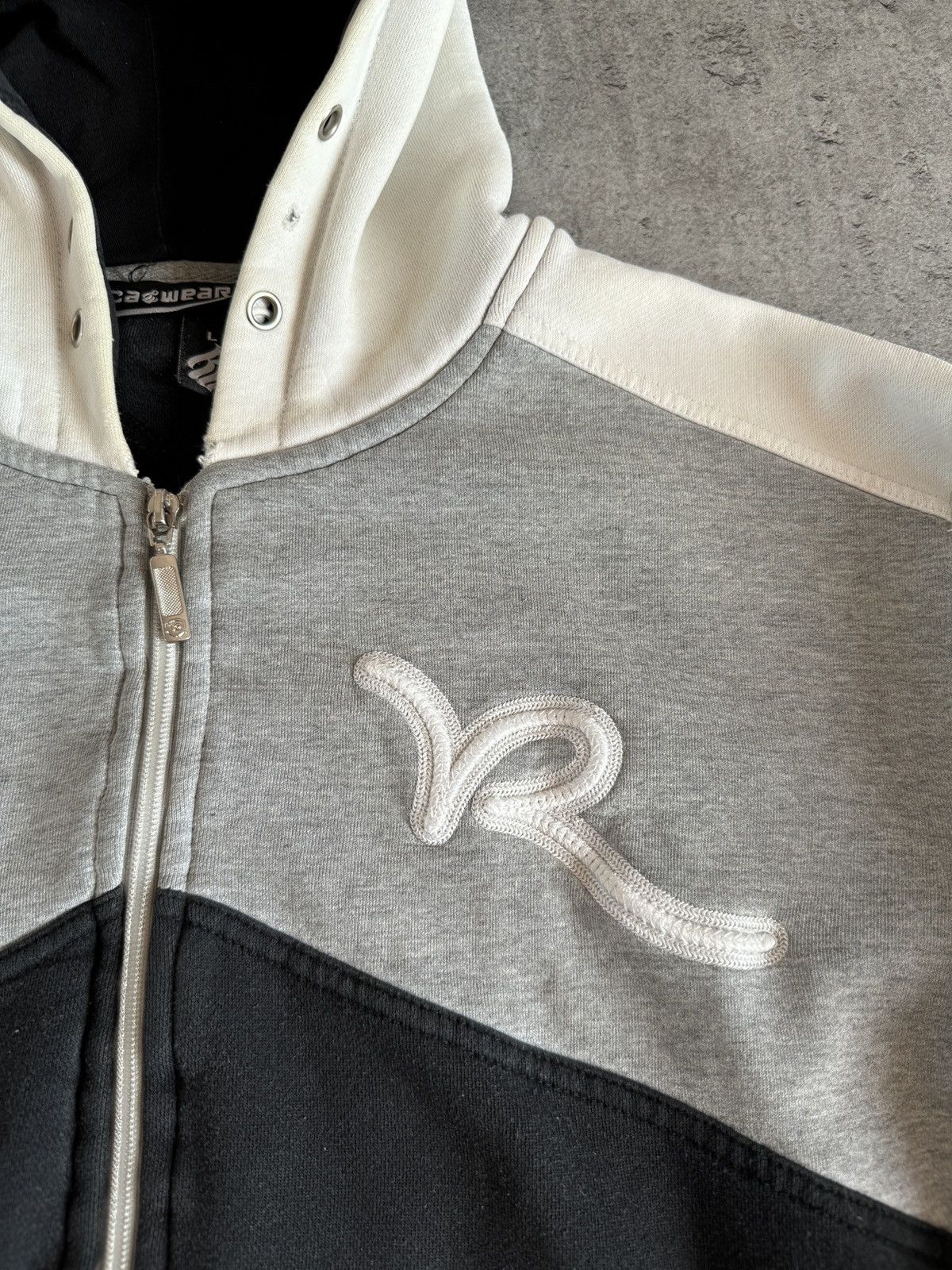 Rap Tees × Rocawear × Vintage Rocawear Hip Hop Brand Vintage Logo Boxy Zip Hoodie Rap Size US L / EU 52-54 / 3 - 3 Thumbnail