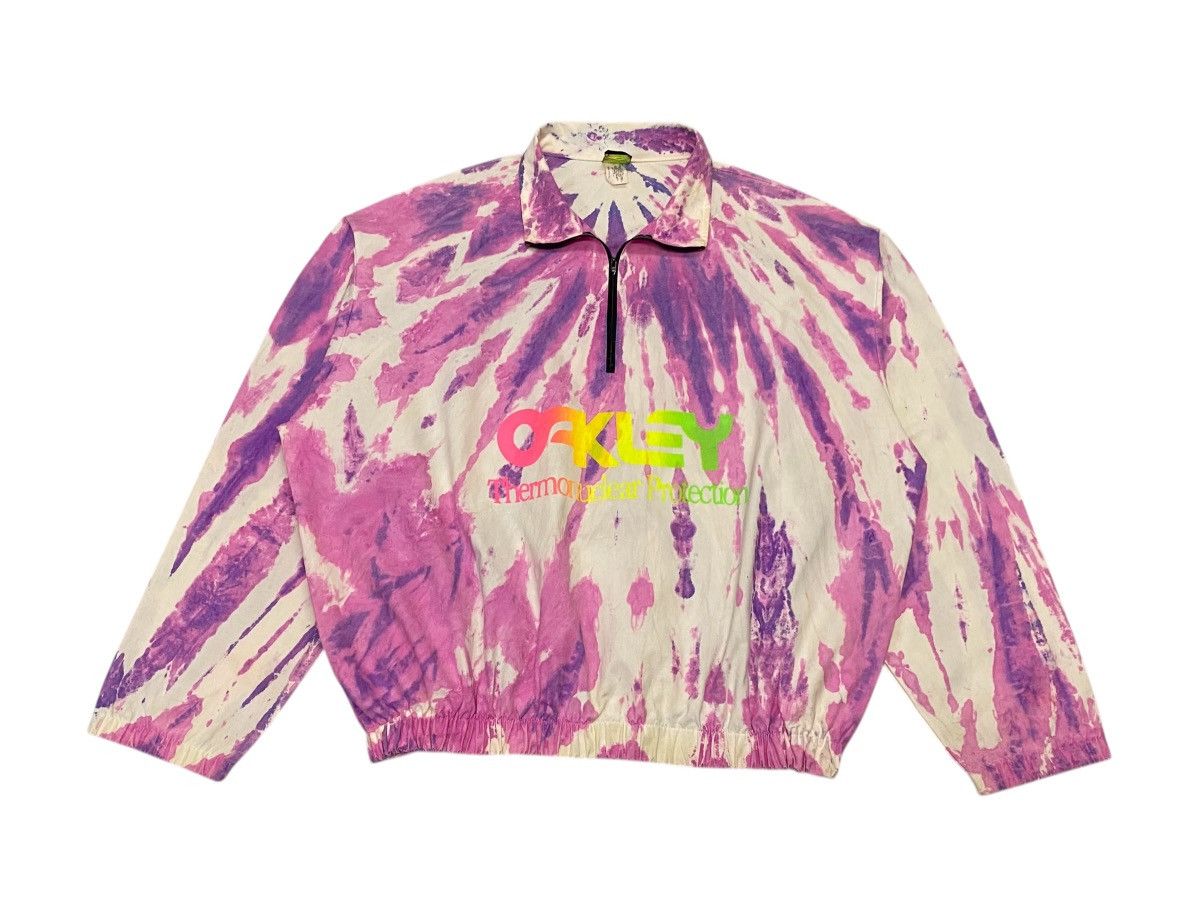 Oakley Vintage Oakley Thermonuclear Protection Tie Dye Half Zip Size US XL / EU 56 / 4 - 2 Thumbnail